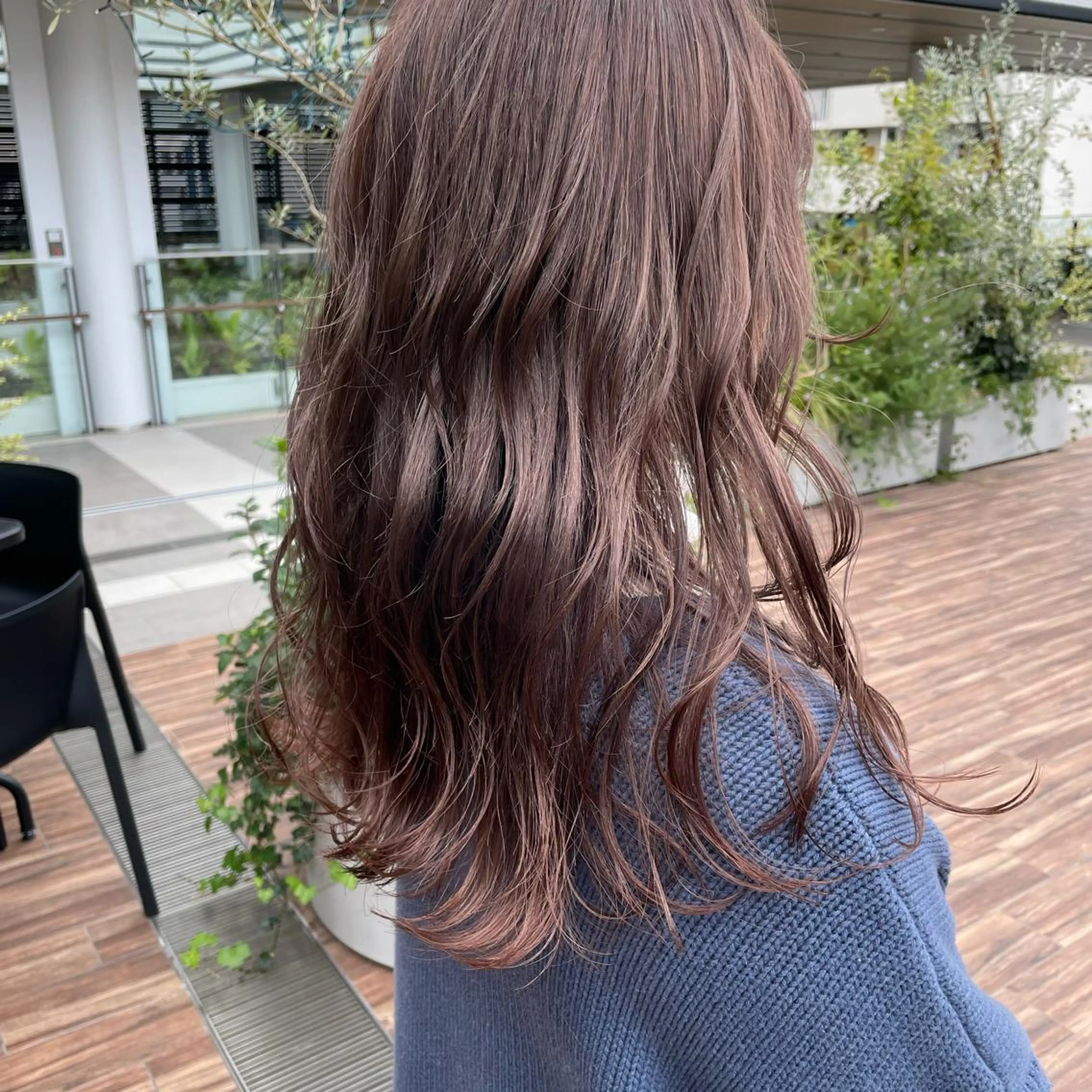 ロング カラー マエダ リョウのヘアスタイル