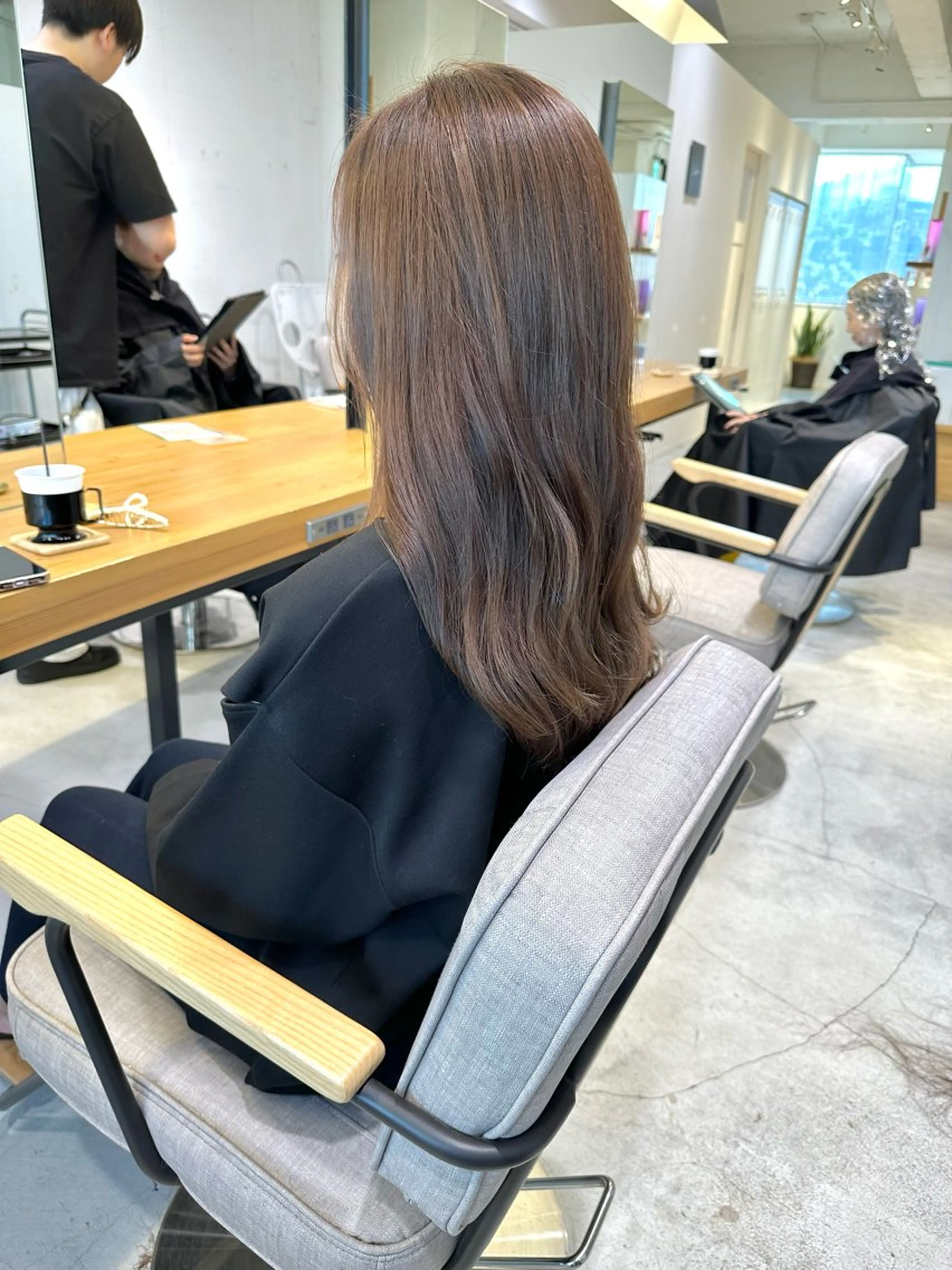 ロング カット ヘアカラー トリートメント 上野湧太 髪質改善/艶カラーのヘアスタイル