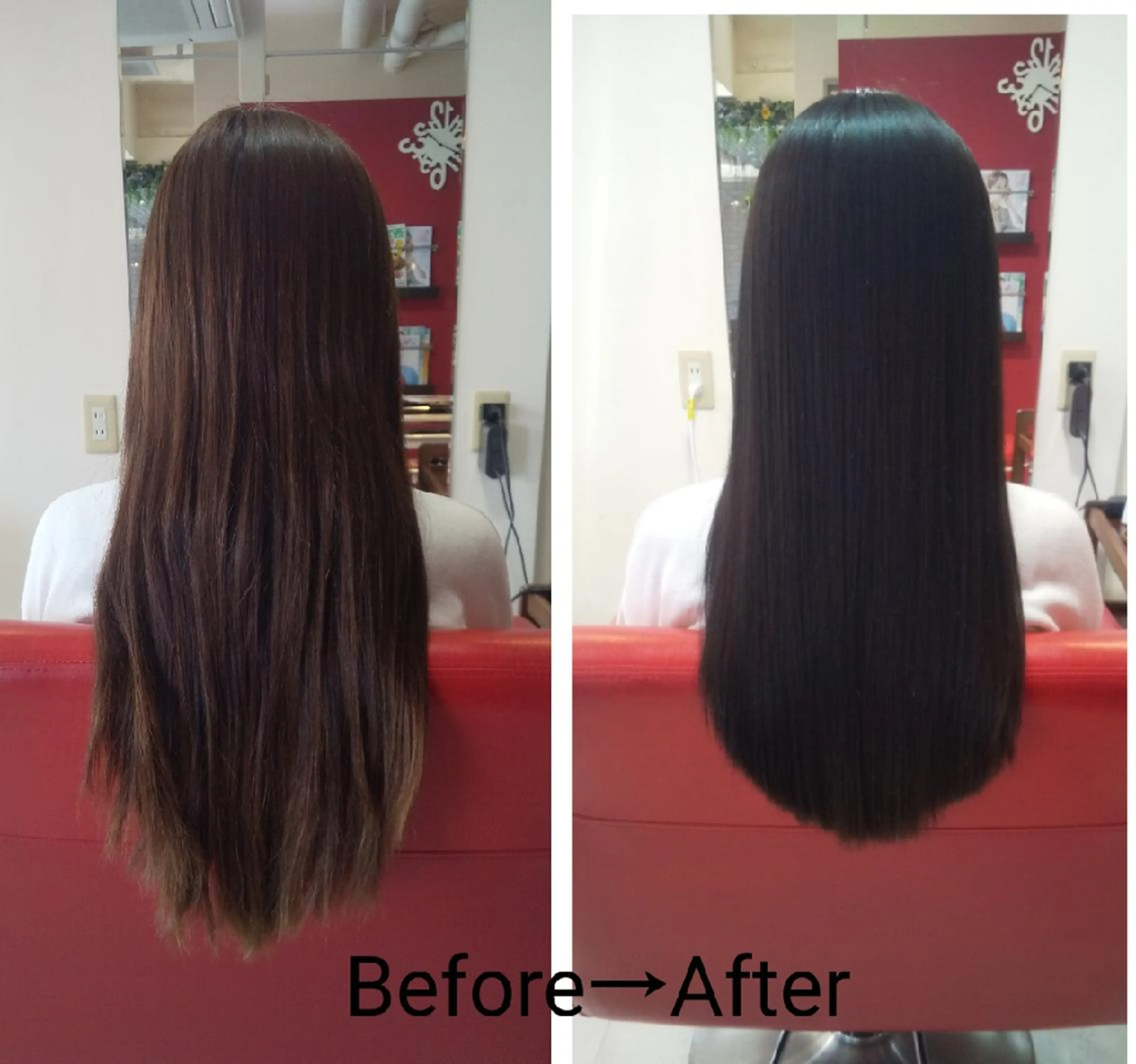 カラー 黒髪 透明感カラー ルーチェ【luce】ヘアリゾート宝塚歌劇前店所属・岸本 友子のヘアスタイル