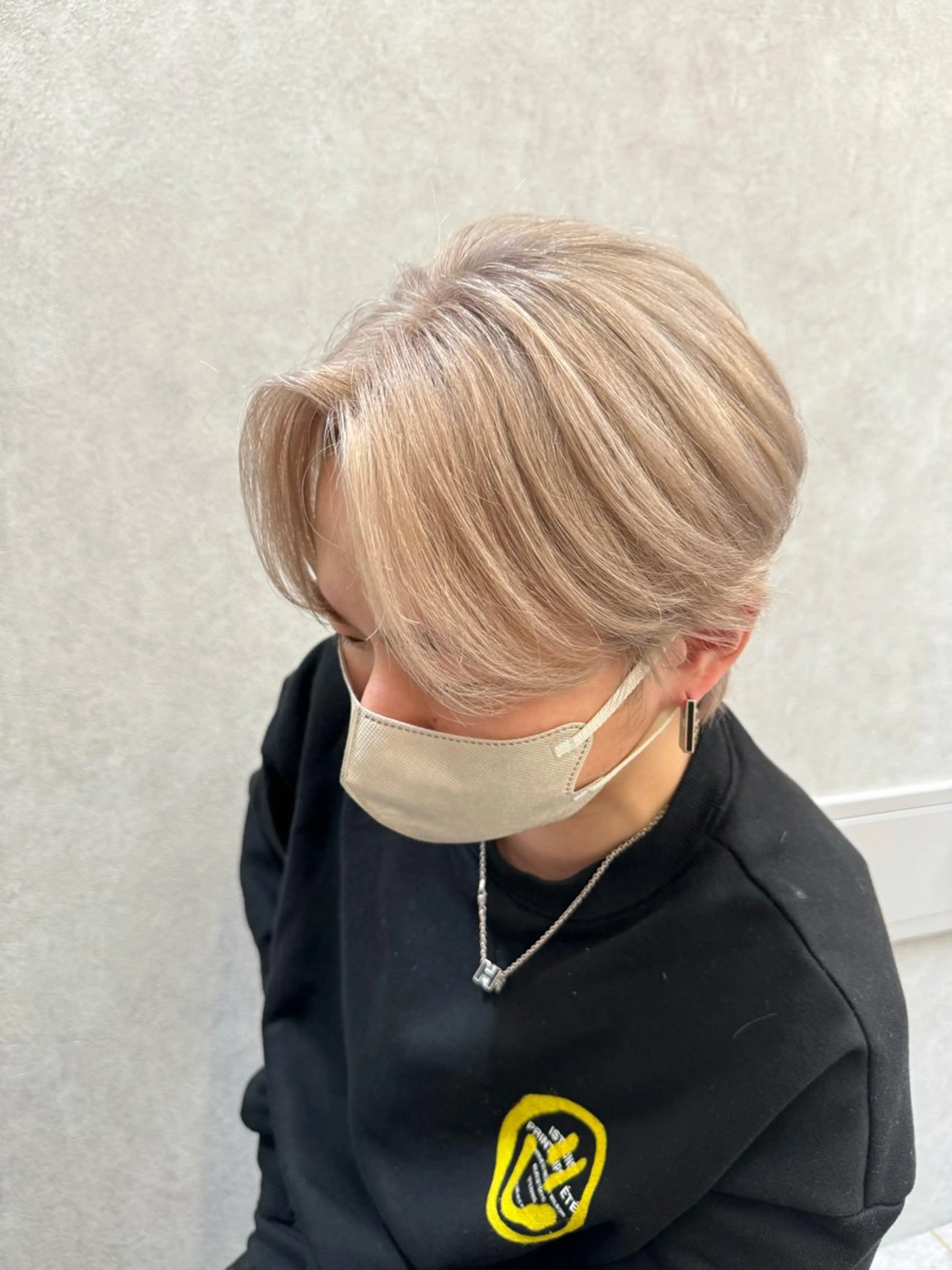 ミディアム メンズ ヘアカラー トリートメント ARIA💎縮毛矯正 ブリーチ💎複雑履歴のヘアスタイル