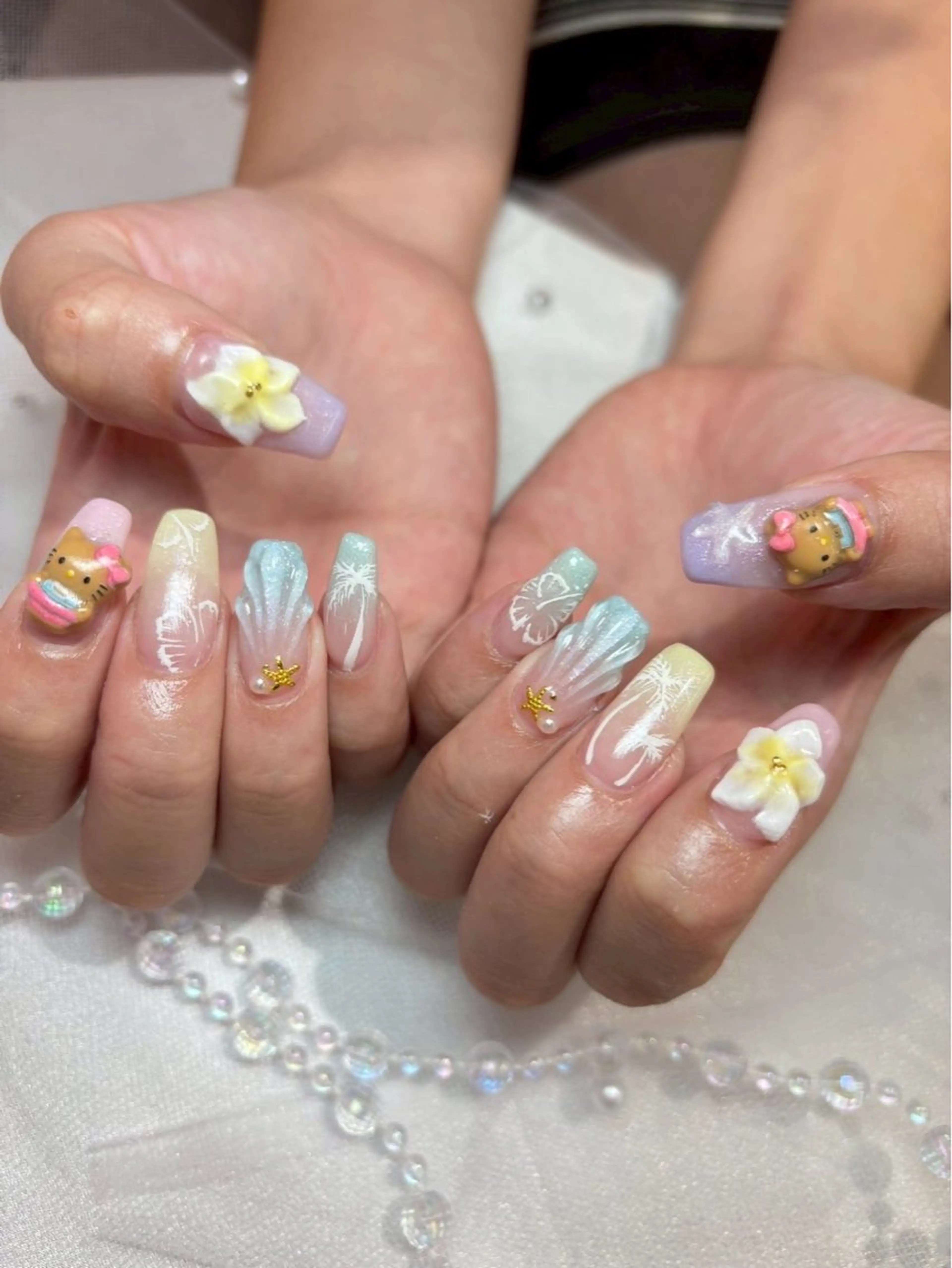 ネイル 夏ネイル ハンドネイル mionail 難波店のネイルデザイン