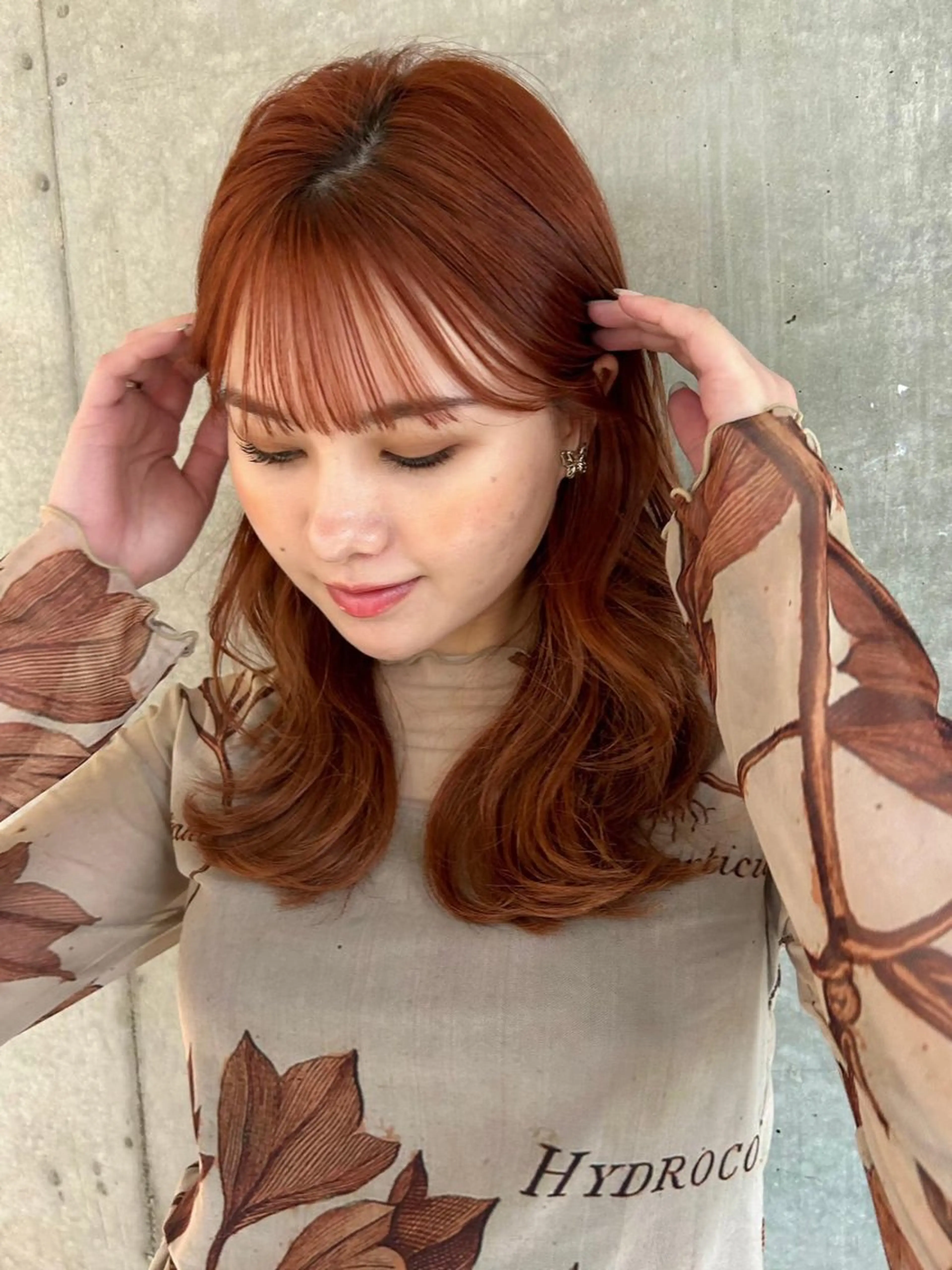 ミディアム カラー 🤎韓国ヘア ベージュ まゆか🤎のヘアスタイル