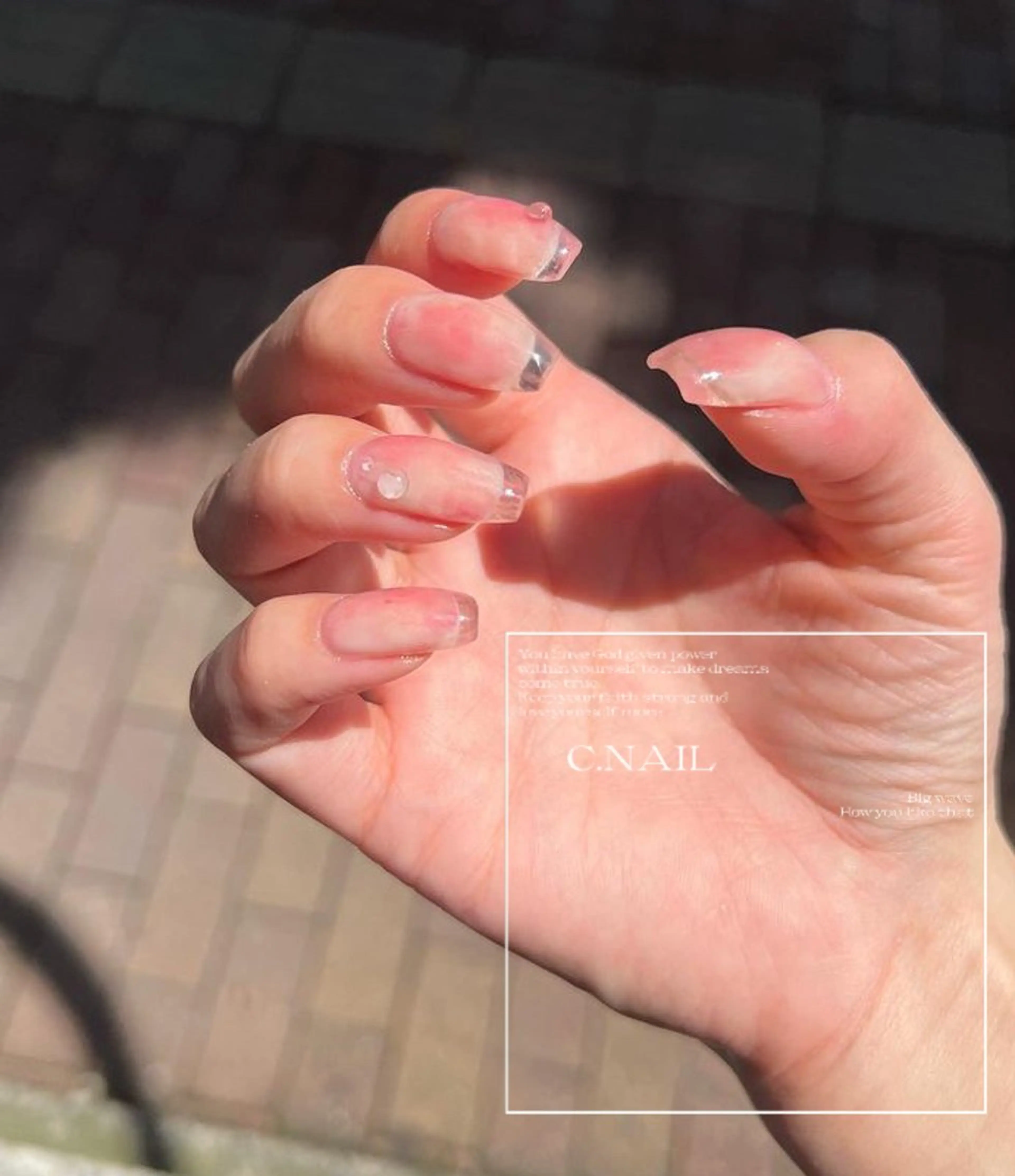 ネイル クリアネイル フレンチネイル C.Nail &Eye筑紫駅のネイルデザイン