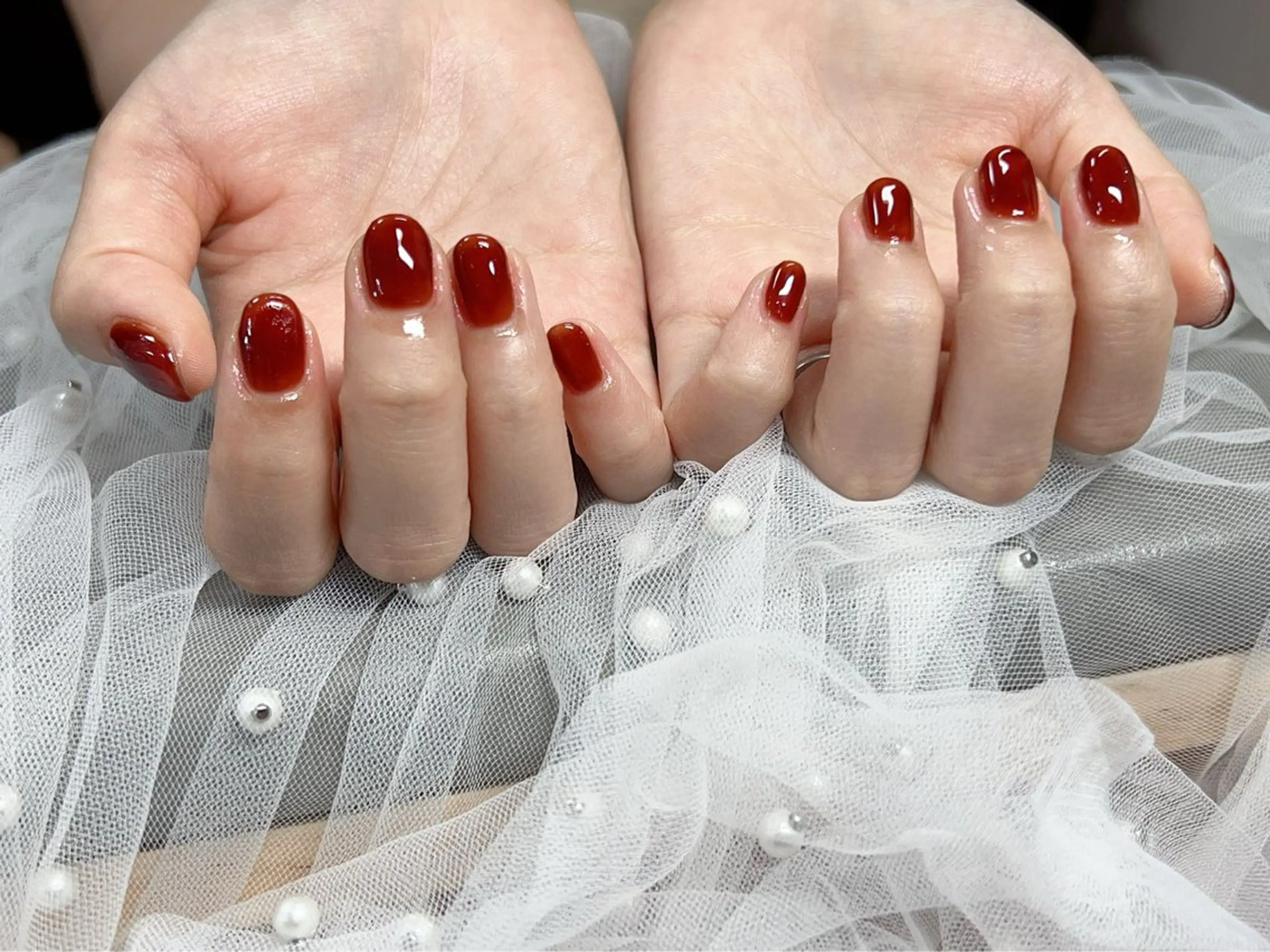 ネイル ワンカラーネイル ハンドネイル maylienail所属・maylienail サロン　蘭のネイルデザイン