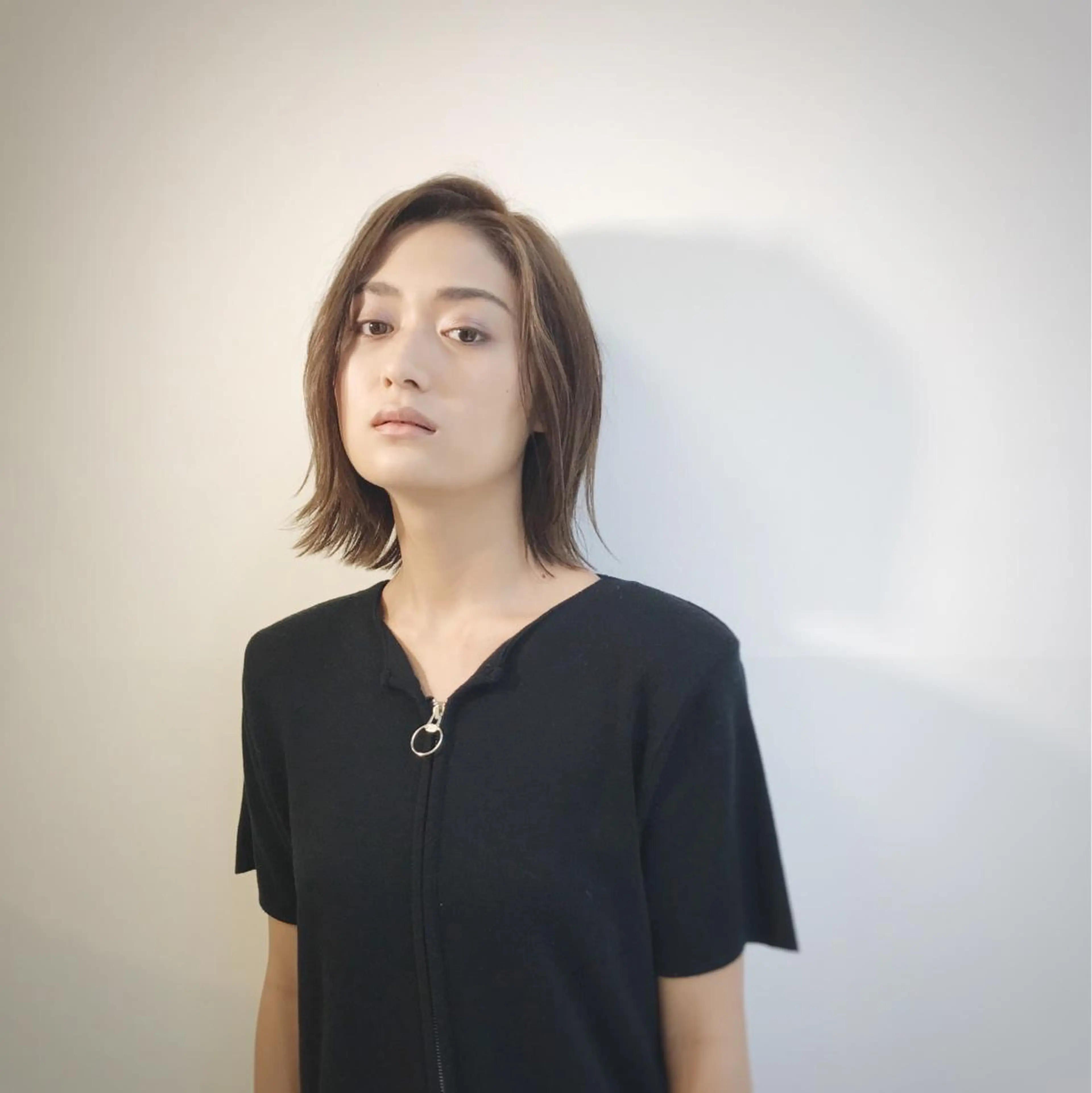 ミディアム カラー ボブレイヤー ボブ レイヤーカット 苅北 泰輔のヘアスタイル