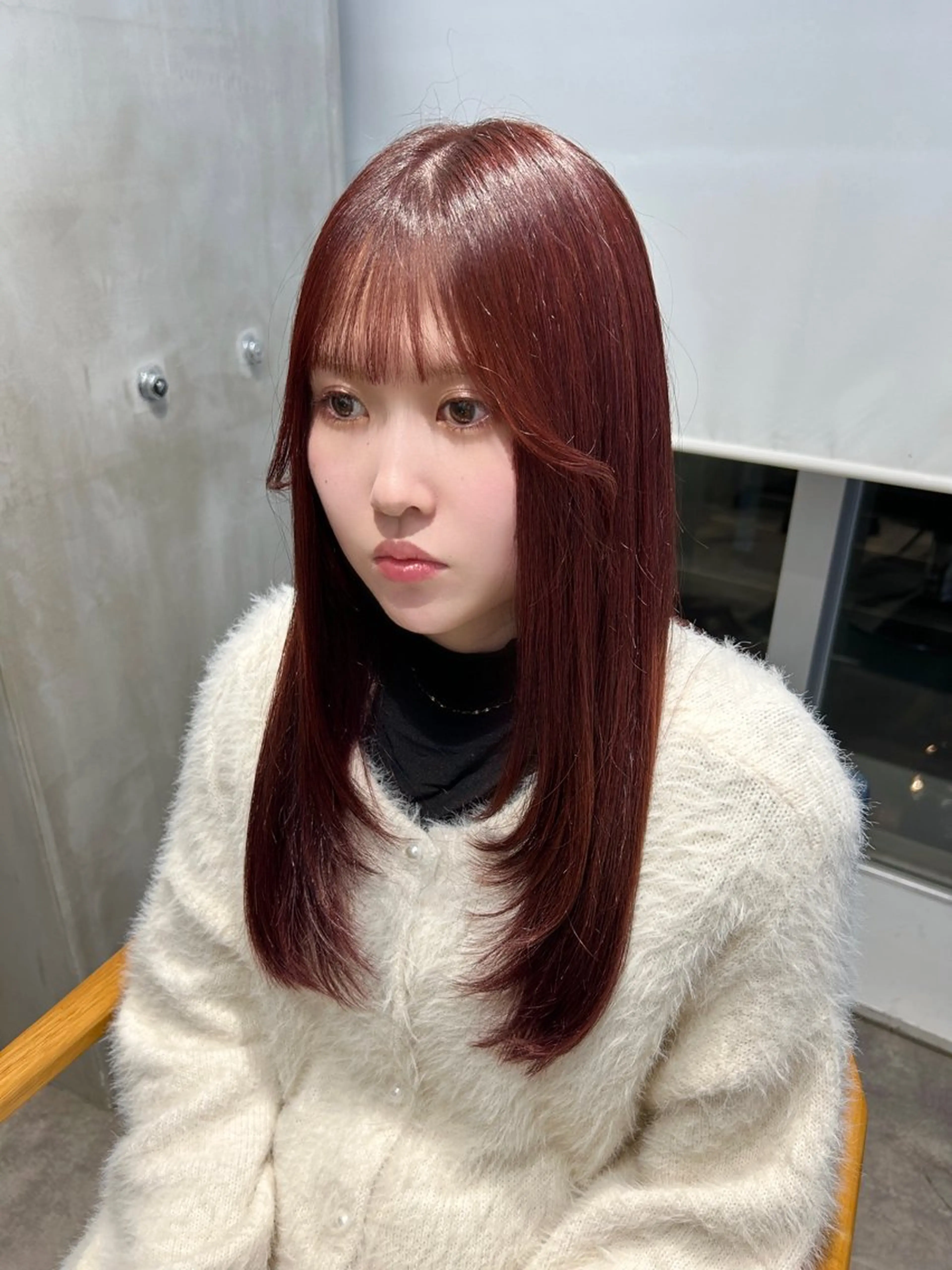 ロング カラー カット ヘアカラー トリートメント newi梅田🫧韓国 ヘア🫧sakiのヘアスタイル