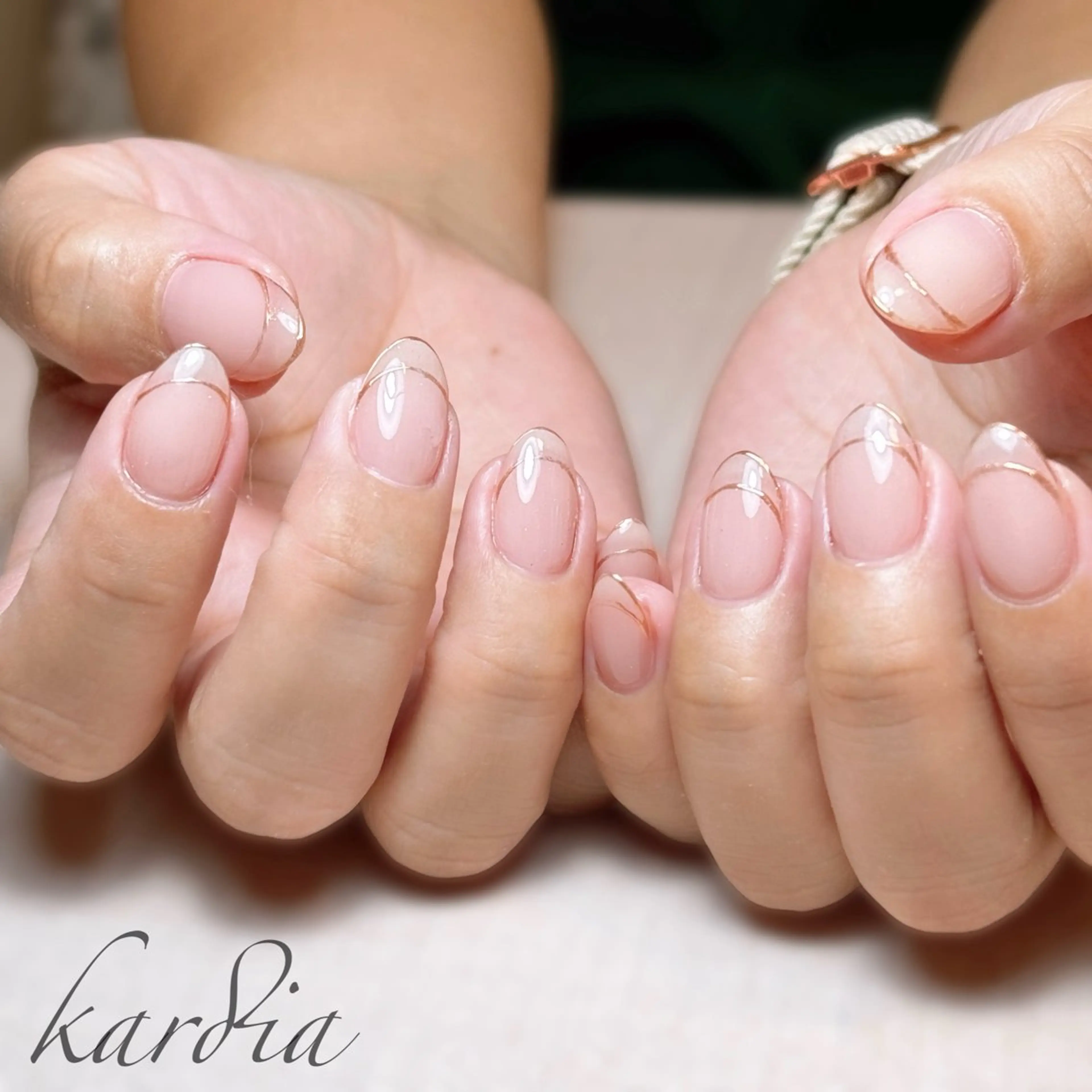 ネイル ハンドネイル καρδιά -ｶﾙﾃﾞｨｱ-のネイルデザイン