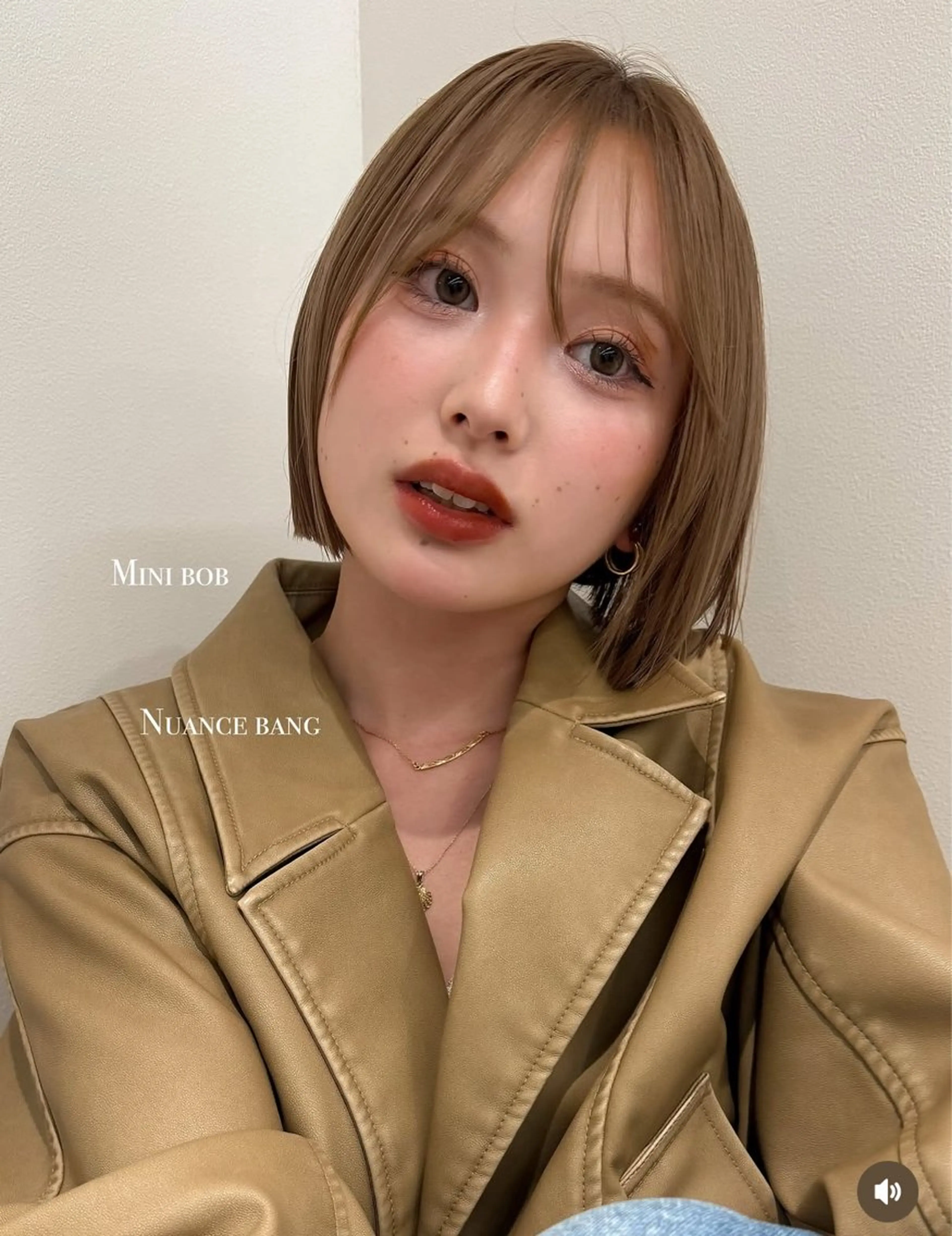 ミディアム カット おしゃれボブ/暖色 カラー🧶いろはのヘアスタイル