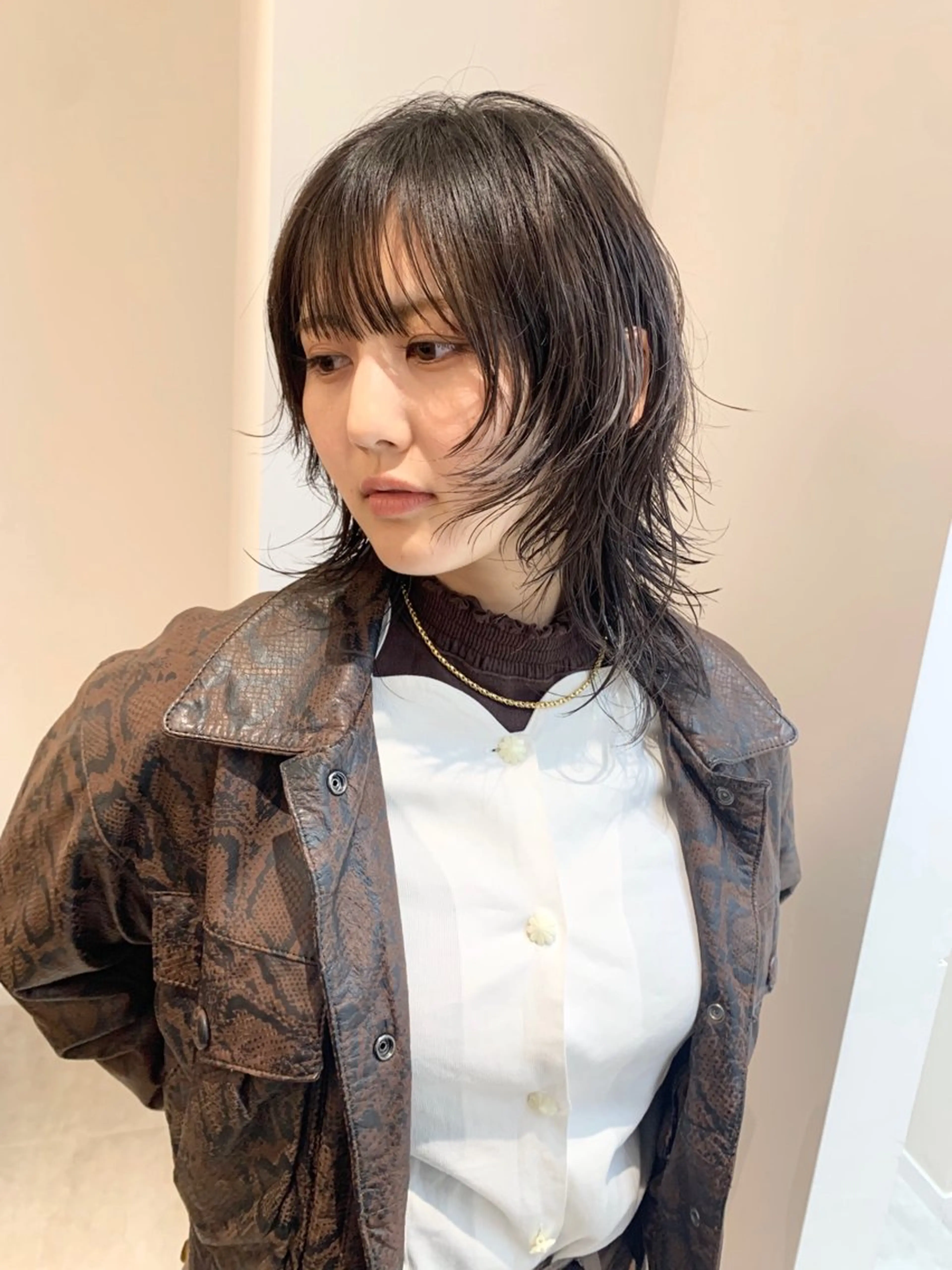 ミディアム パーマ ミディアムパーマ ウルフカット カット パーマ ✂︎ウルフカット /レイヤーカット✂︎のヘアスタイル