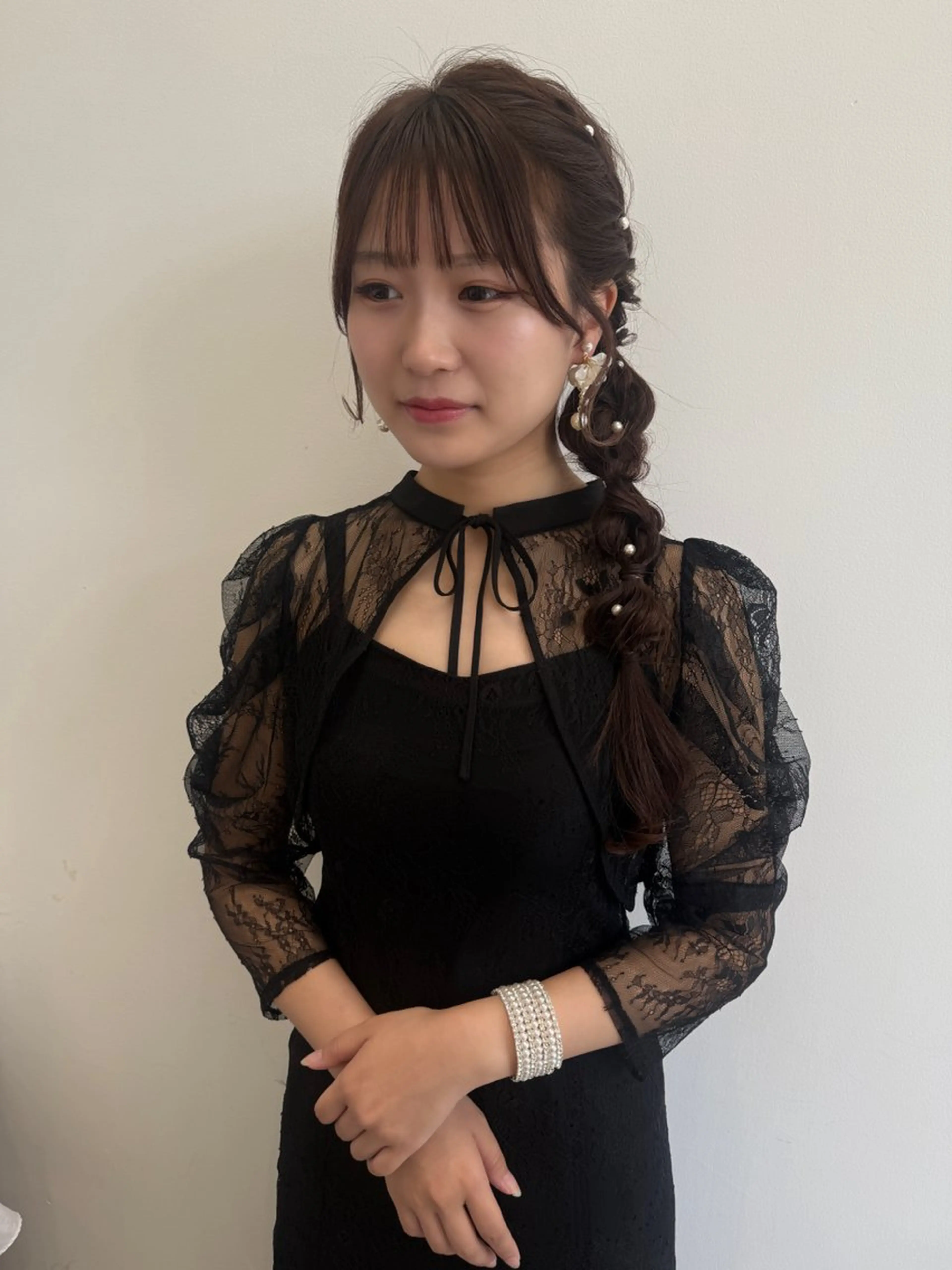 ロング ヘアアレンジ 結婚式・ブライダル ヘアセット recipe 黒木 彩那のヘアスタイル