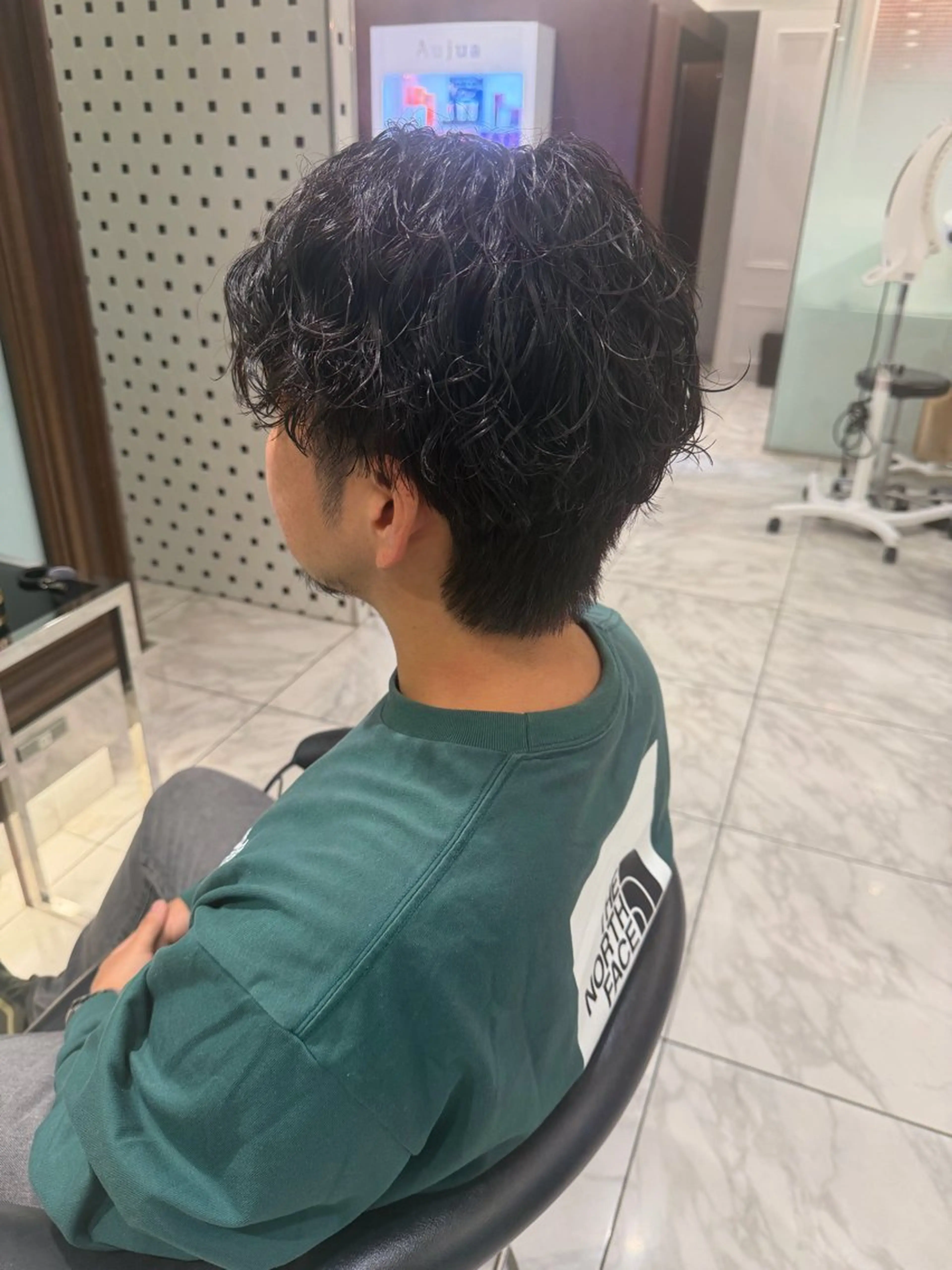 メンズ カット パーマ 🌈縦落ち /波巻きパーマ🌈のヘアスタイル