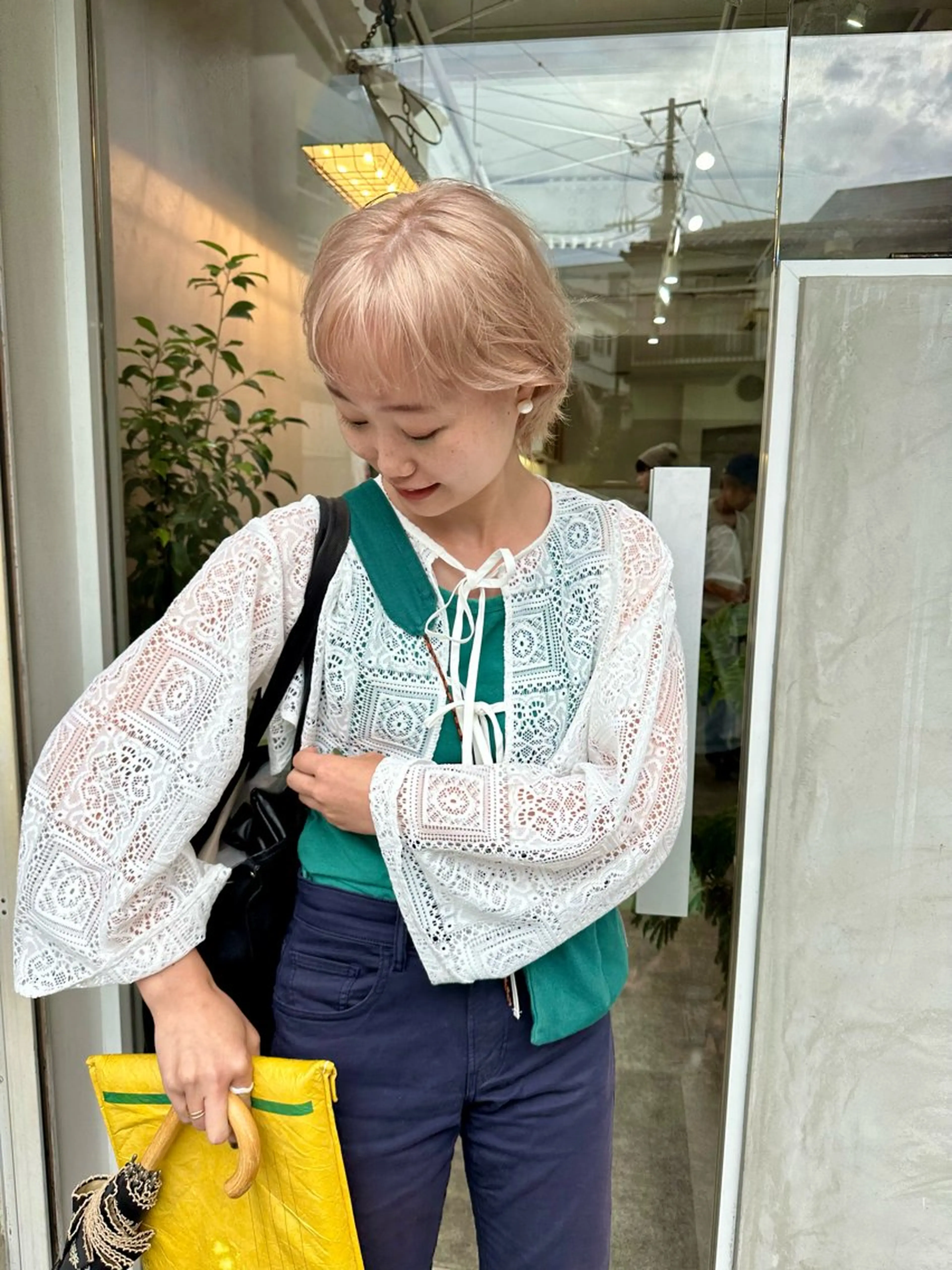 ショート カラー ベージュカラー ピンクカラー ホワイトベージュ カット ヘアカラー トリートメント パーマ/透明感カラー /ボブ/吉田一生のヘアスタイル