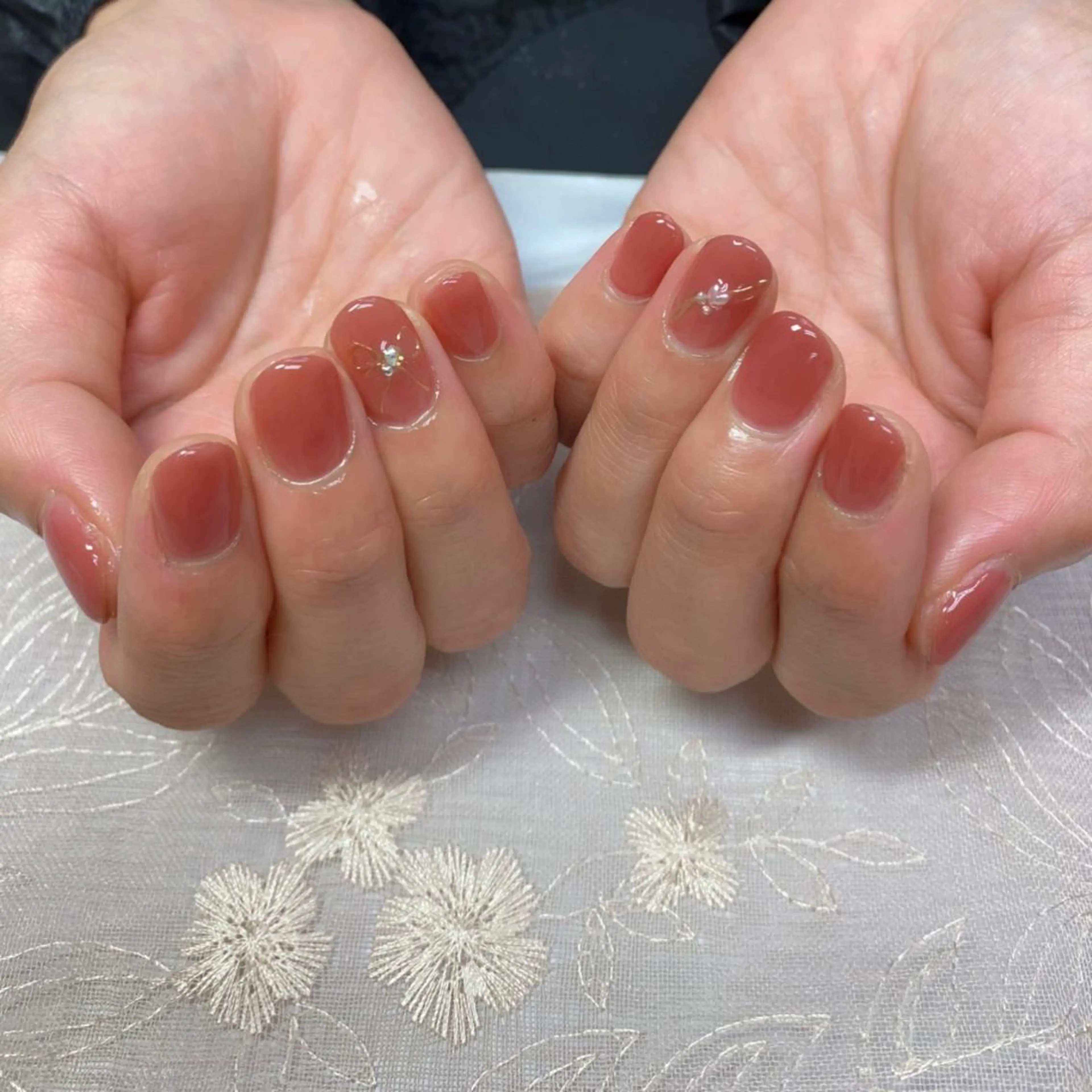 ネイル ハート ハンドネイル ショートネイル. Home sweetのネイルデザイン