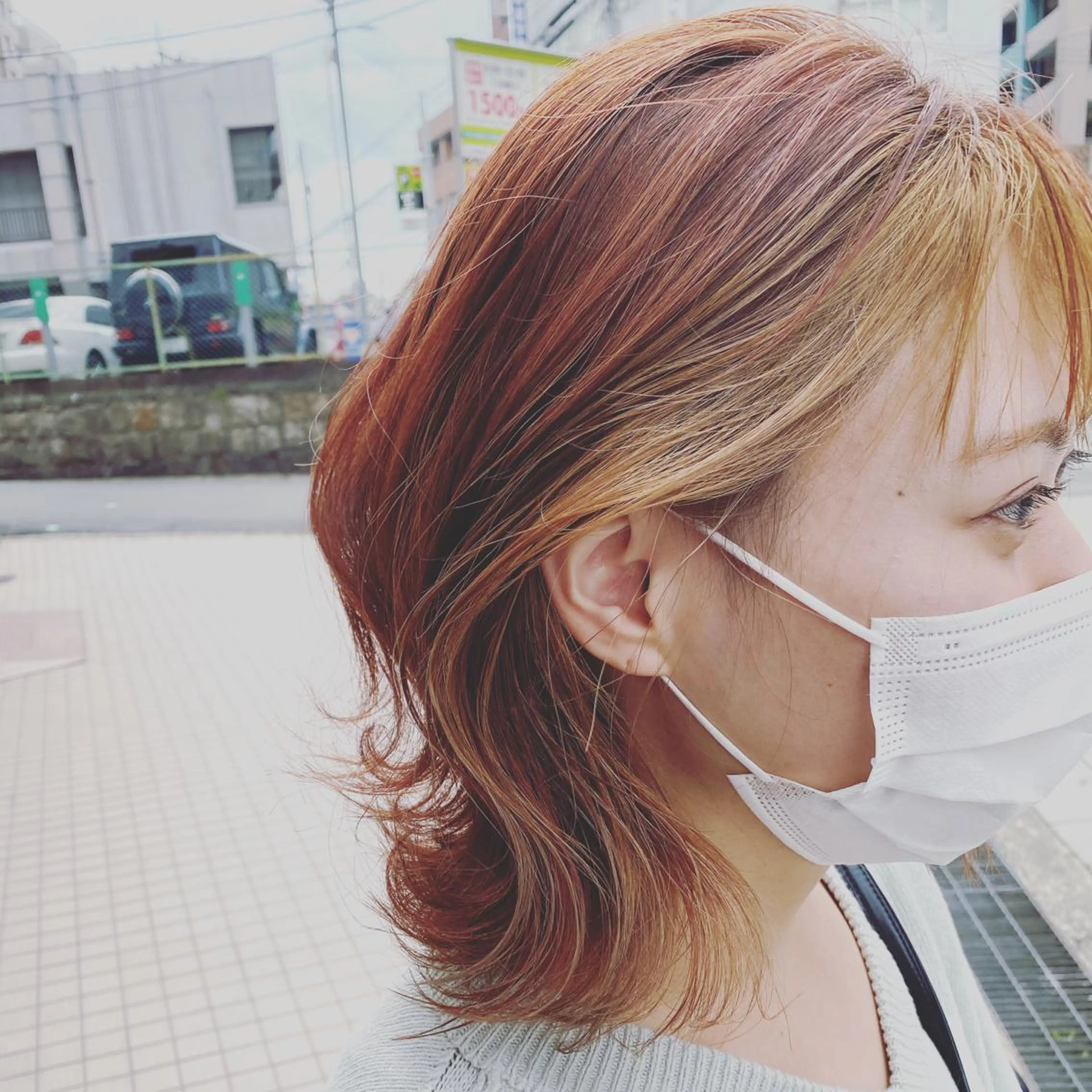 ミディアム カラー 髪質改善 大内翔太のヘアスタイル