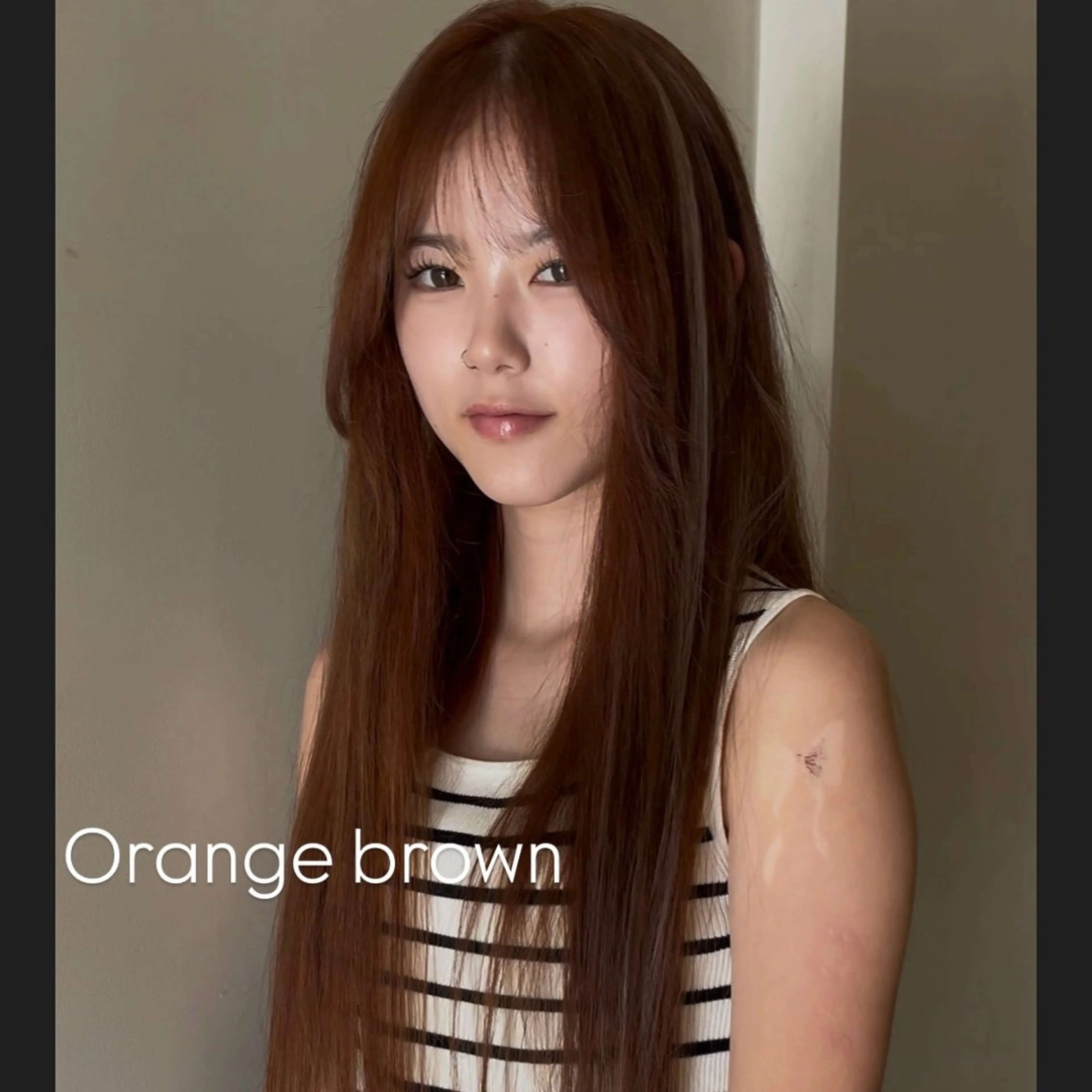 ロング カラー ヘアカラー 似合わせカット暖色 カラーhiyonaのヘアスタイル