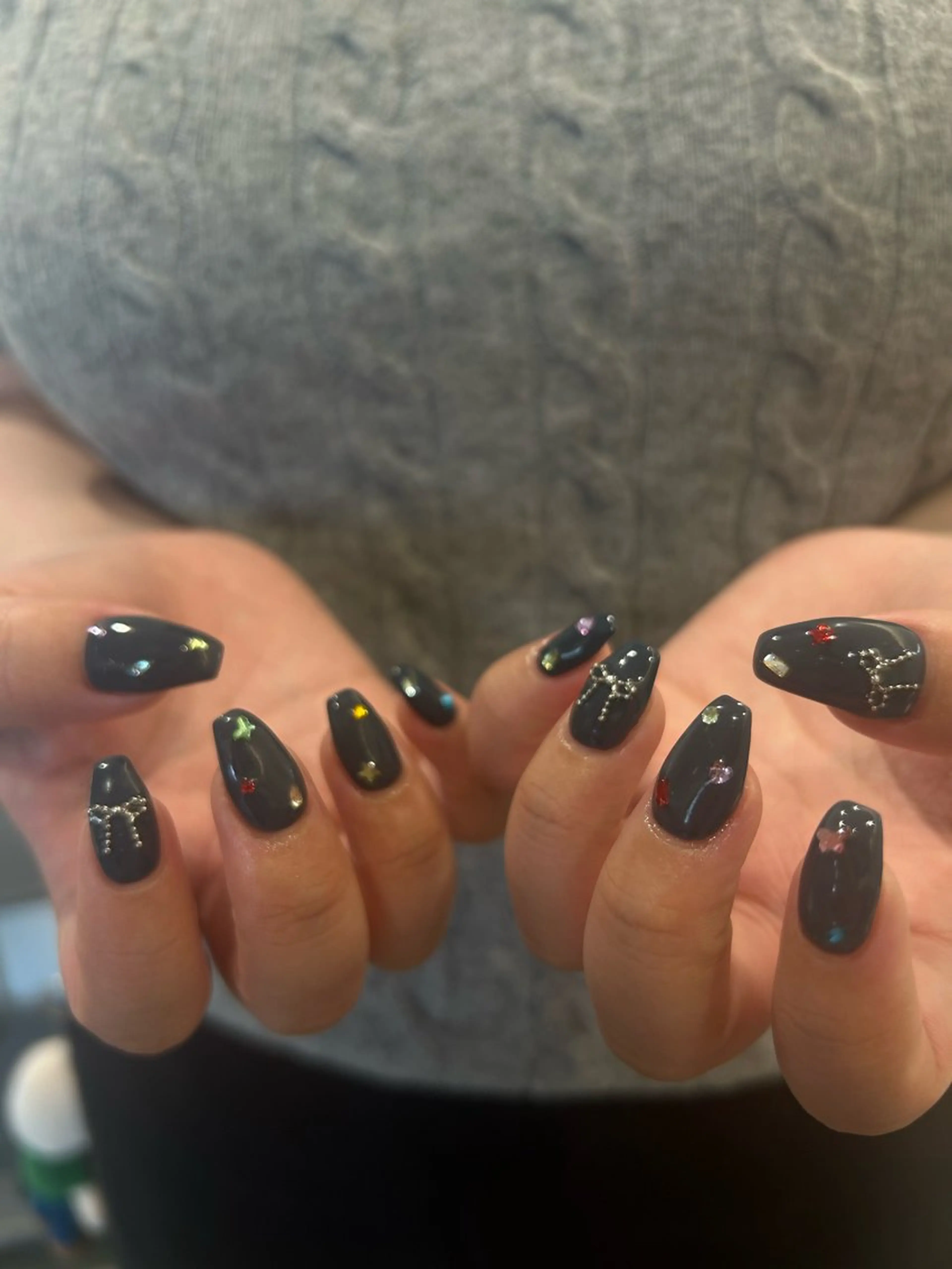 ネイル キラキラネイル ストーンネイル tote. harunaのネイルデザイン