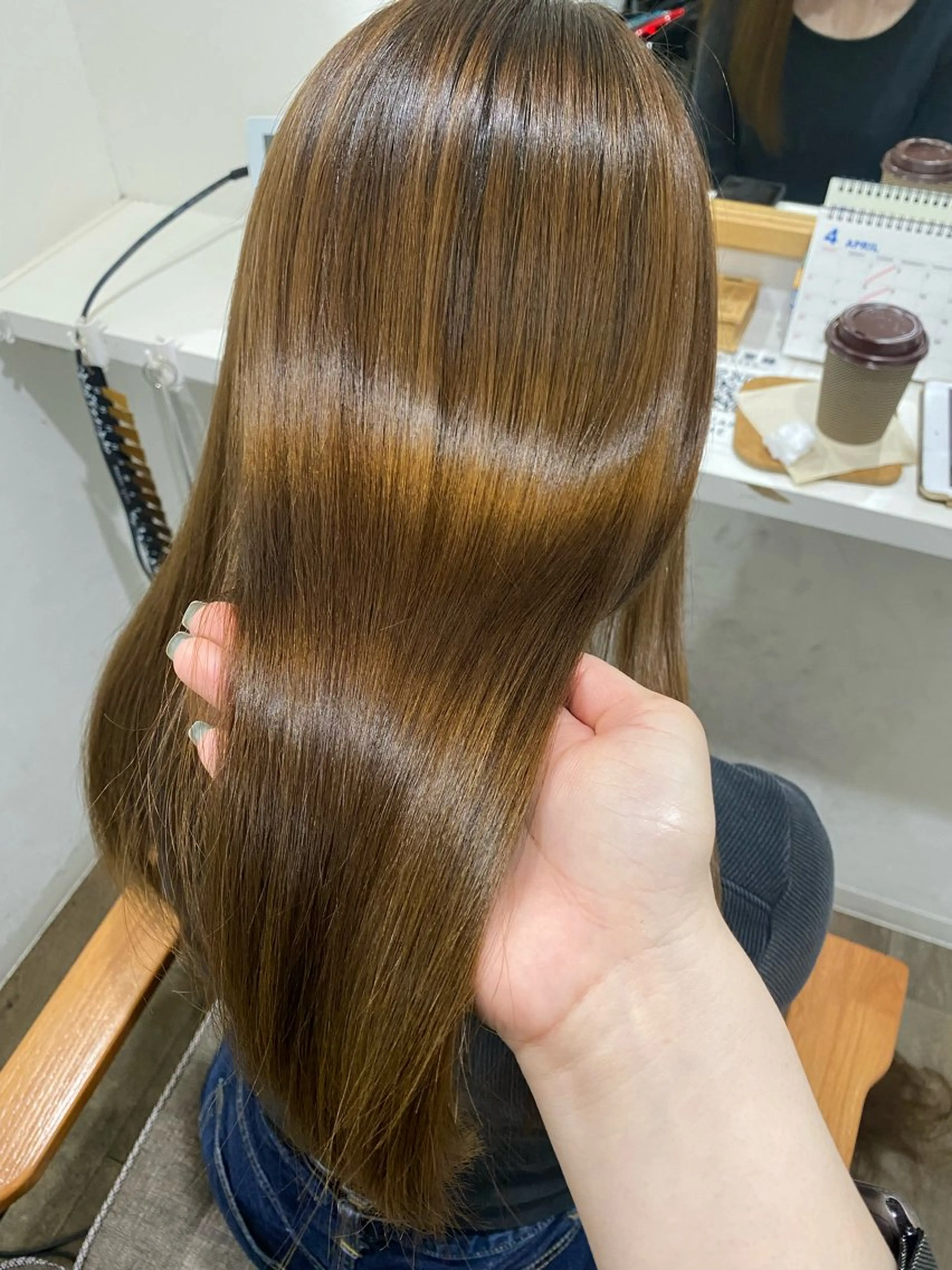 ロング カット 縮毛矯正 Jewel  Box東梅田所属・髪質改善サロン 梅田/ヨナミネのヘアスタイル