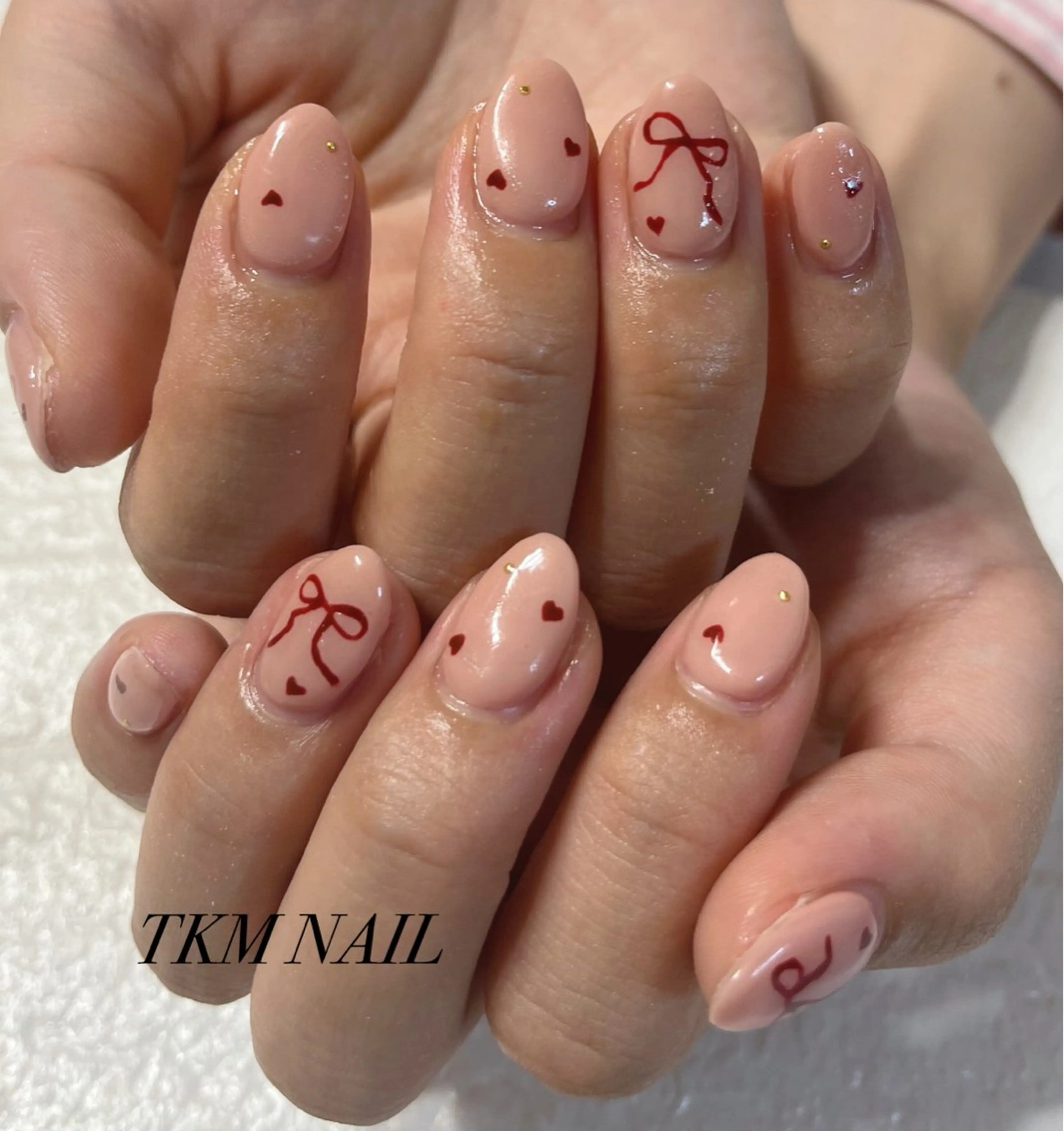 ネイル ハート シンプルネイル ______ TKM  NAILのネイルデザイン
