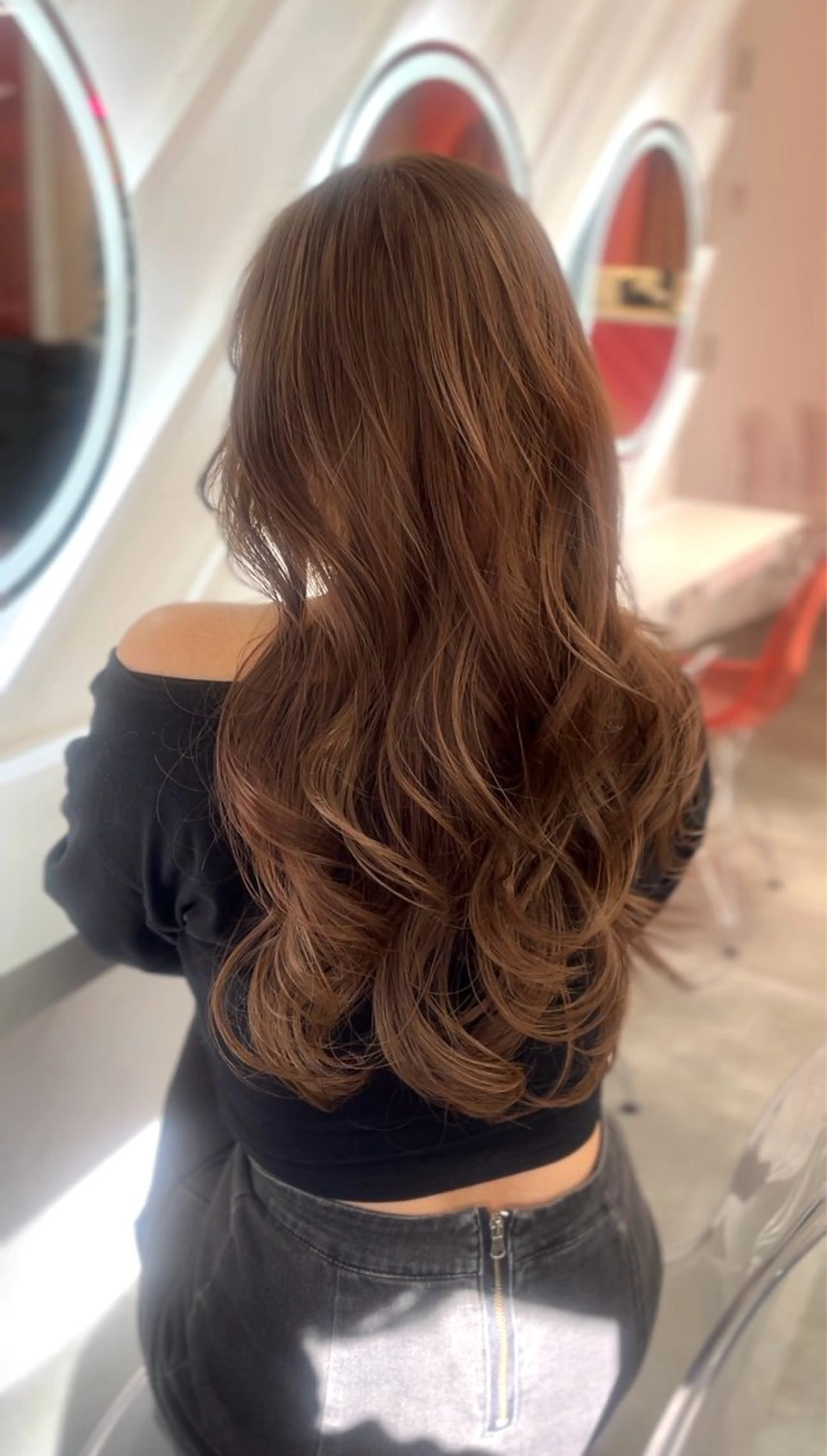 ロング カラー 山崎/ボブ縮毛矯正 レイヤー髪質改善のヘアスタイル