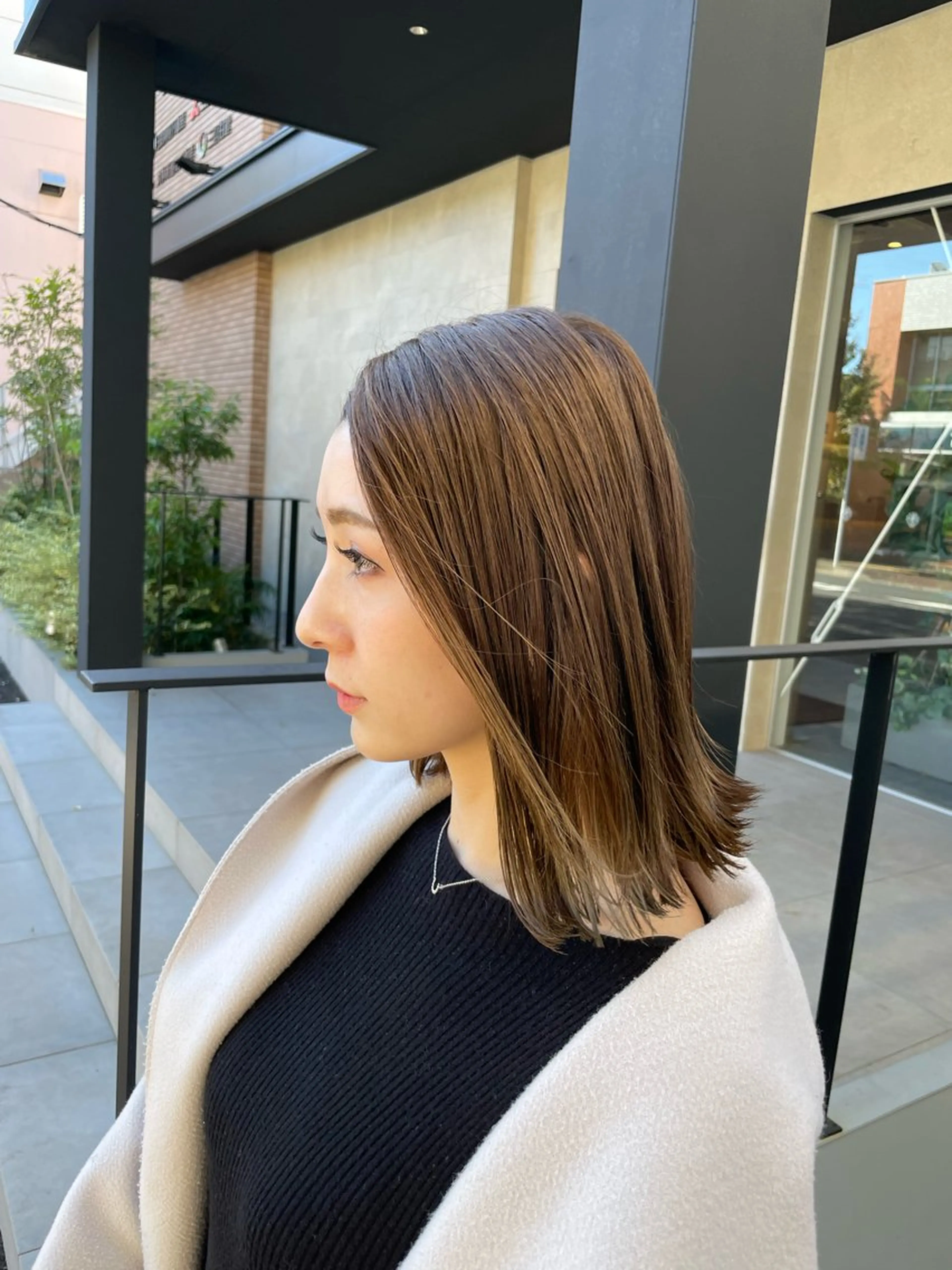 ミディアム カラー オリーブカラー トリートメント 横山 亮太のヘアスタイル