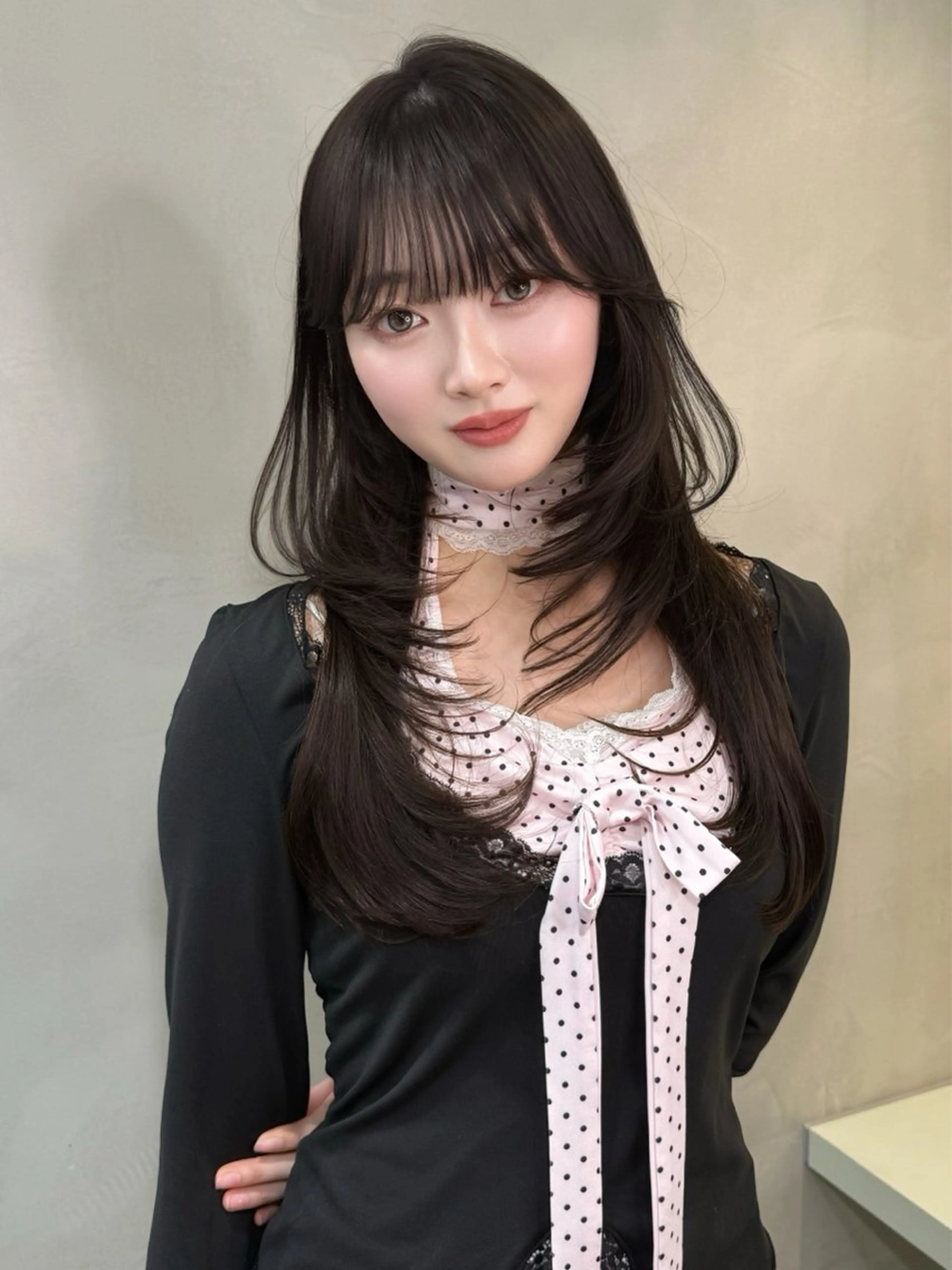 セミロング カラー カット ヘアカラー トリートメント 大宮レイヤーカット ハッシュ　柏崎颯刀のヘアスタイル