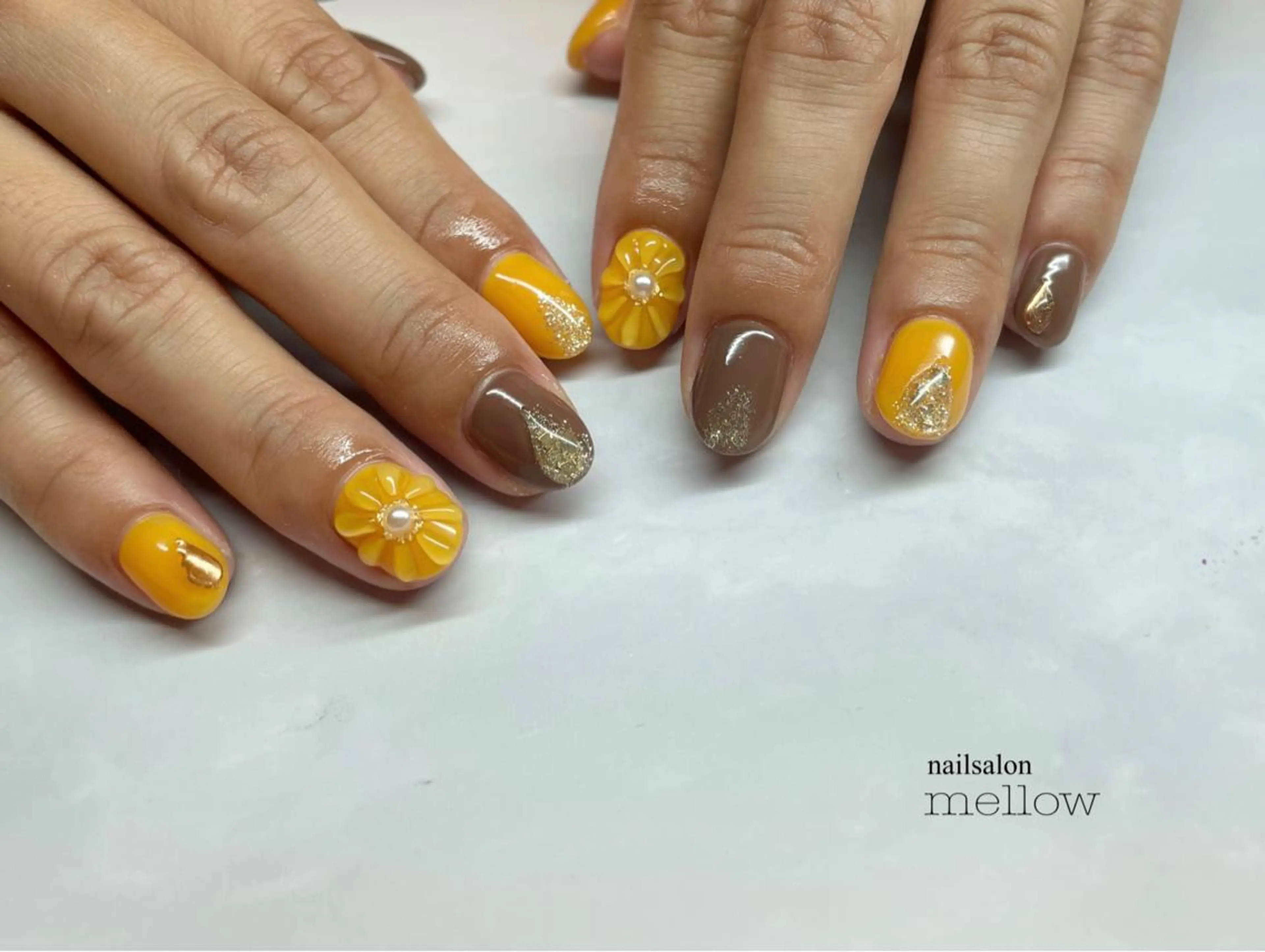 ネイル 黄色 大山 浩美のネイルデザイン