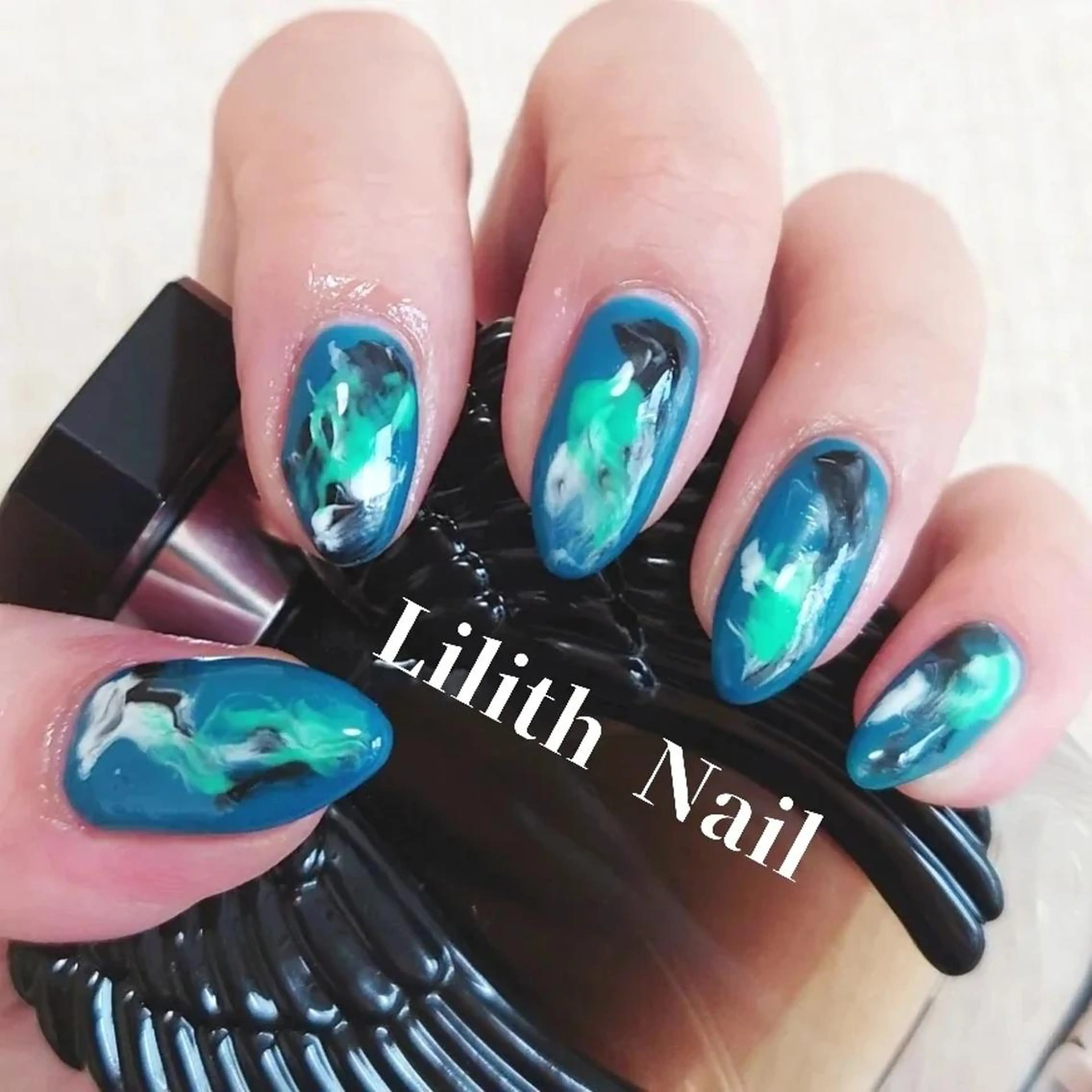 ネイル ジェルネイル 大理石ネイル(マーブル) ハンドネイル Lilith Nailのネイルデザイン