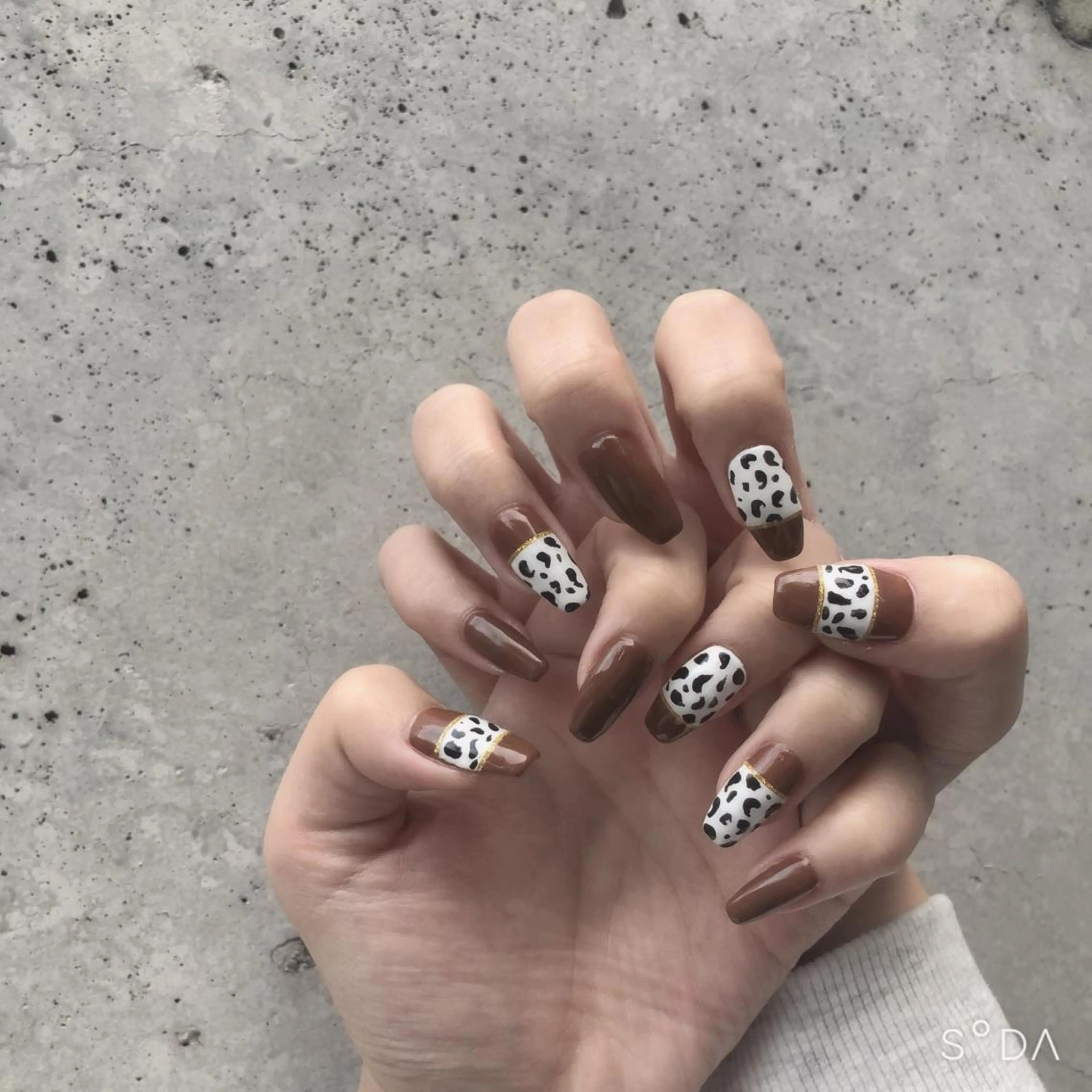 ネイル アニマル柄 アートネイル ジェルネイル 冬ネイル You kyehwaのネイルデザイン