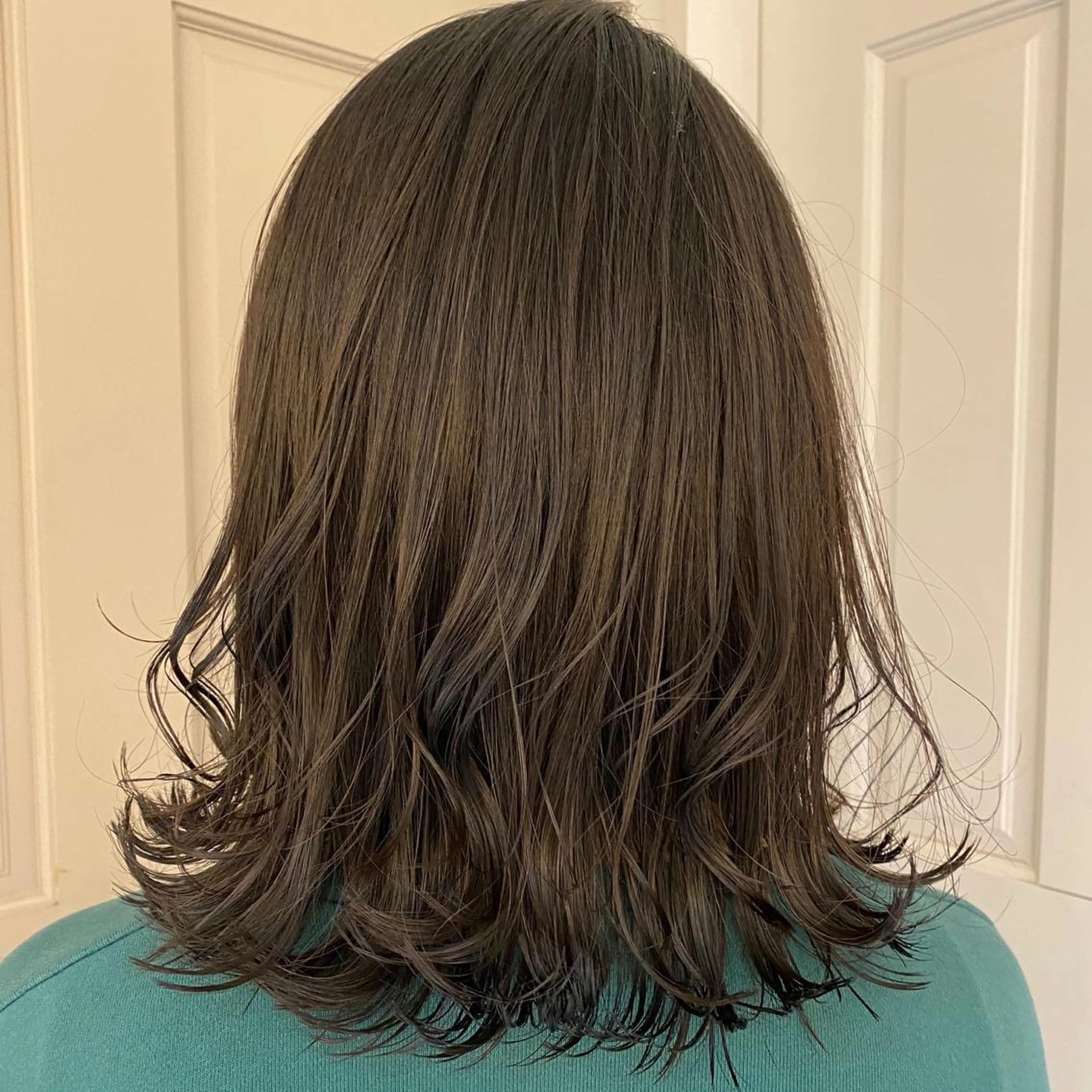 ミディアム パーマ レイヤーと顔まわり 大好き❣️関口拓馬のヘアスタイル