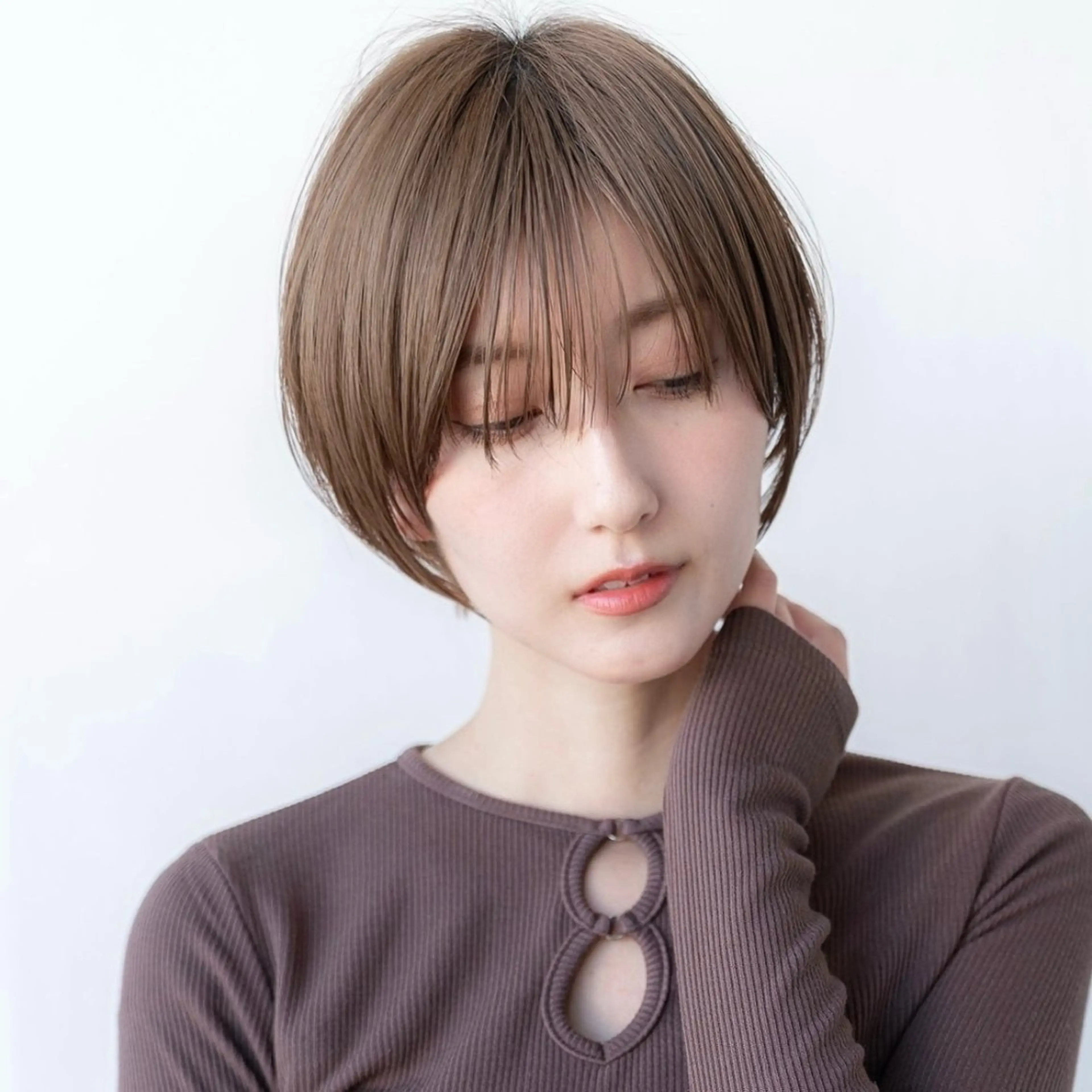 ショート カラー ショートボブ ショートレイヤー ハンサムショート 丸みショート ボブ 渋谷ボブ/レイヤー ボブ田中航平のヘアスタイル