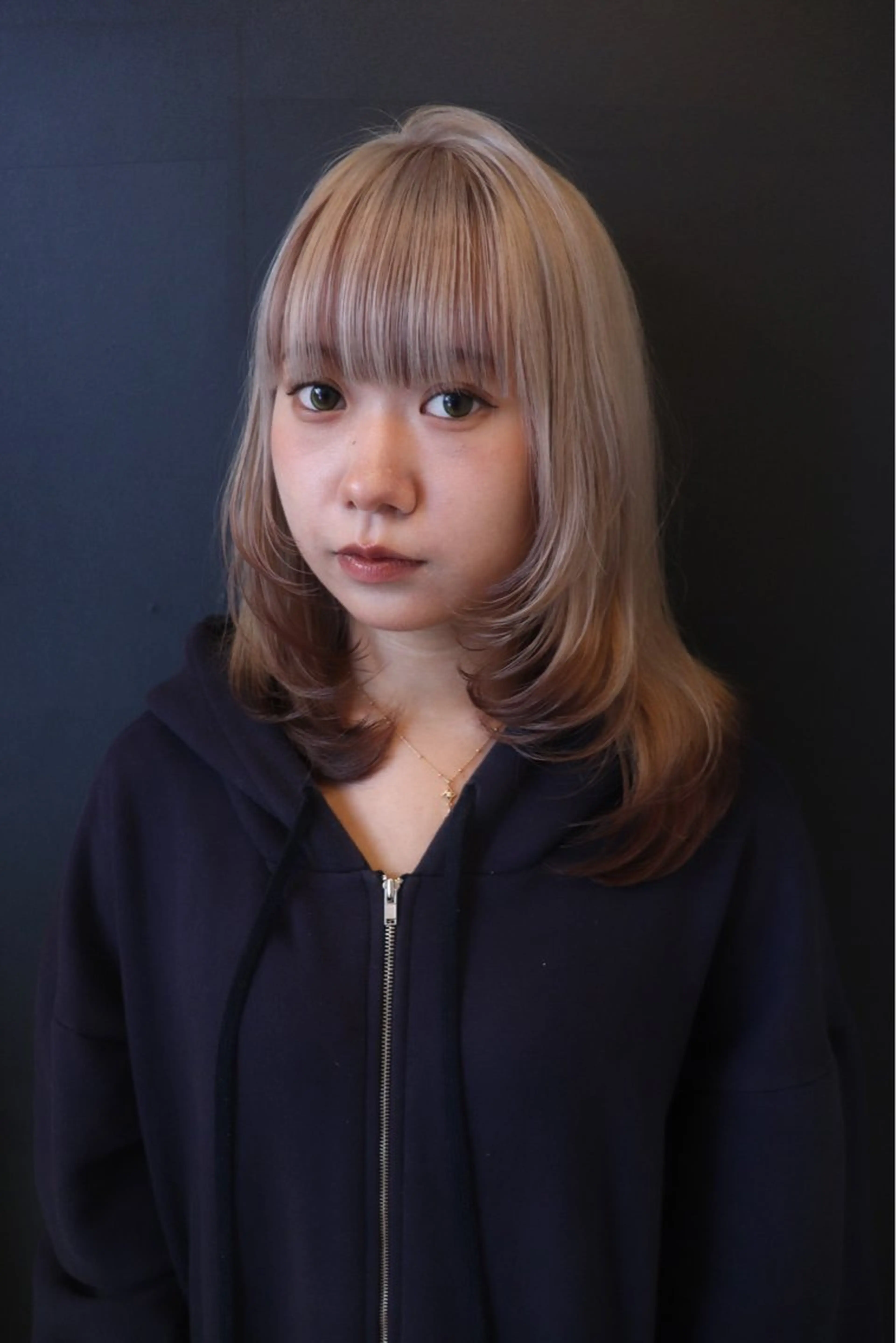 セミロング カラー ヘアアレンジ @kyoniyy KYONIのヘアスタイル