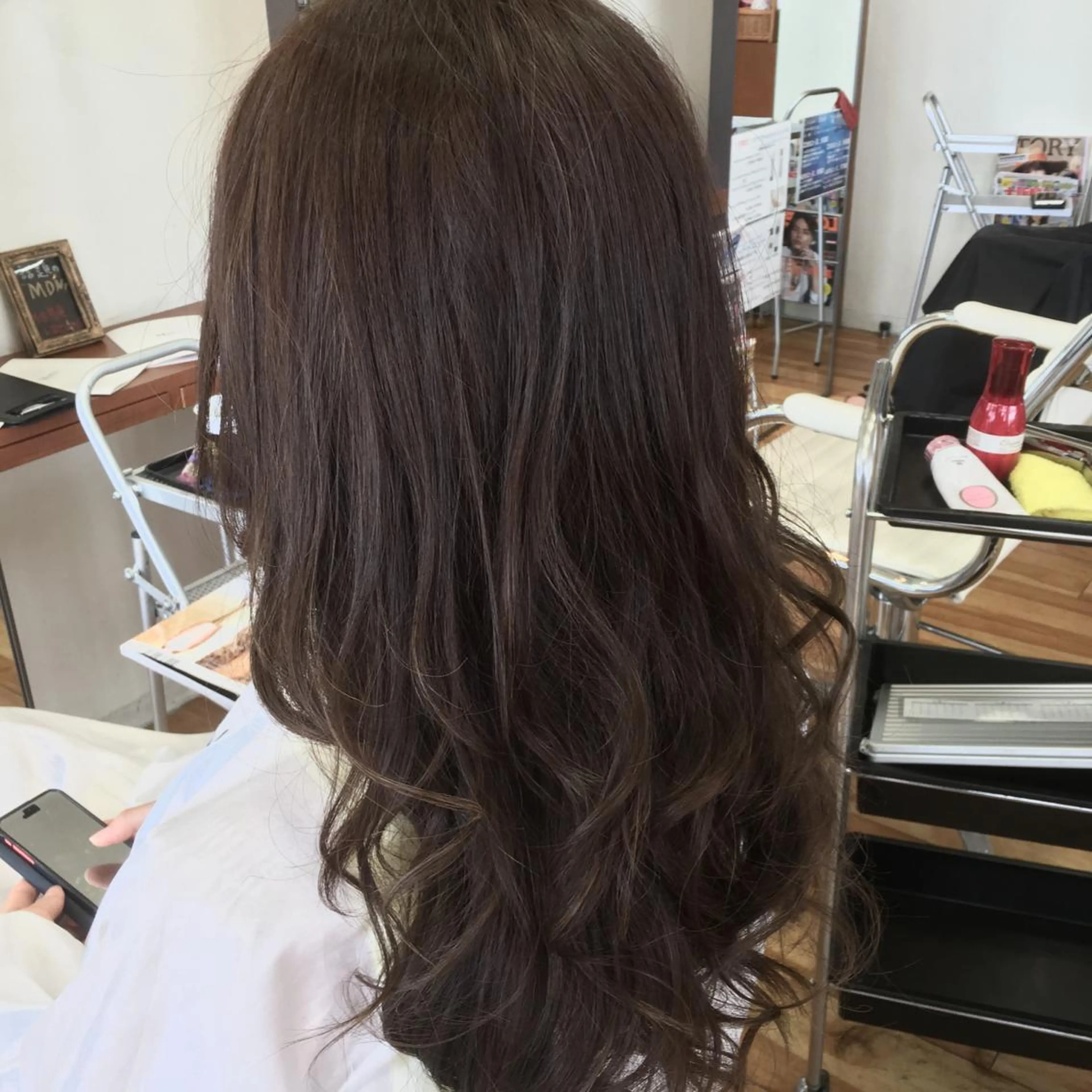 ロング カラー アッシュ アッシュグレー ダークアッシュ brace 立花のヘアスタイル