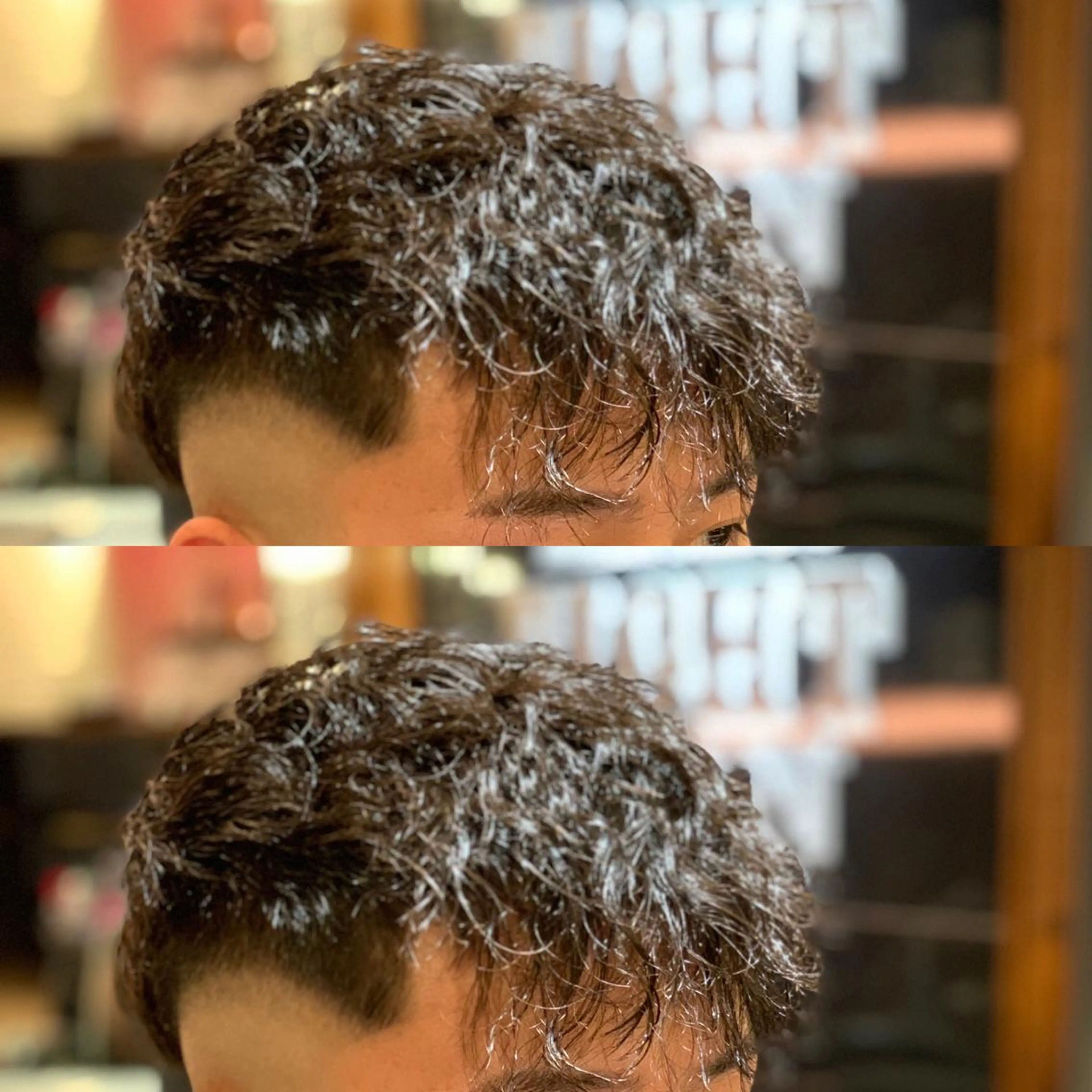 ショート パーマ メンズ カット パーマ トリートメント BINGO HAIR WORKS 【ビンゴヘアワークス】所属・🎱メンズフェード 特化HYOGA🎱のヘアスタイル