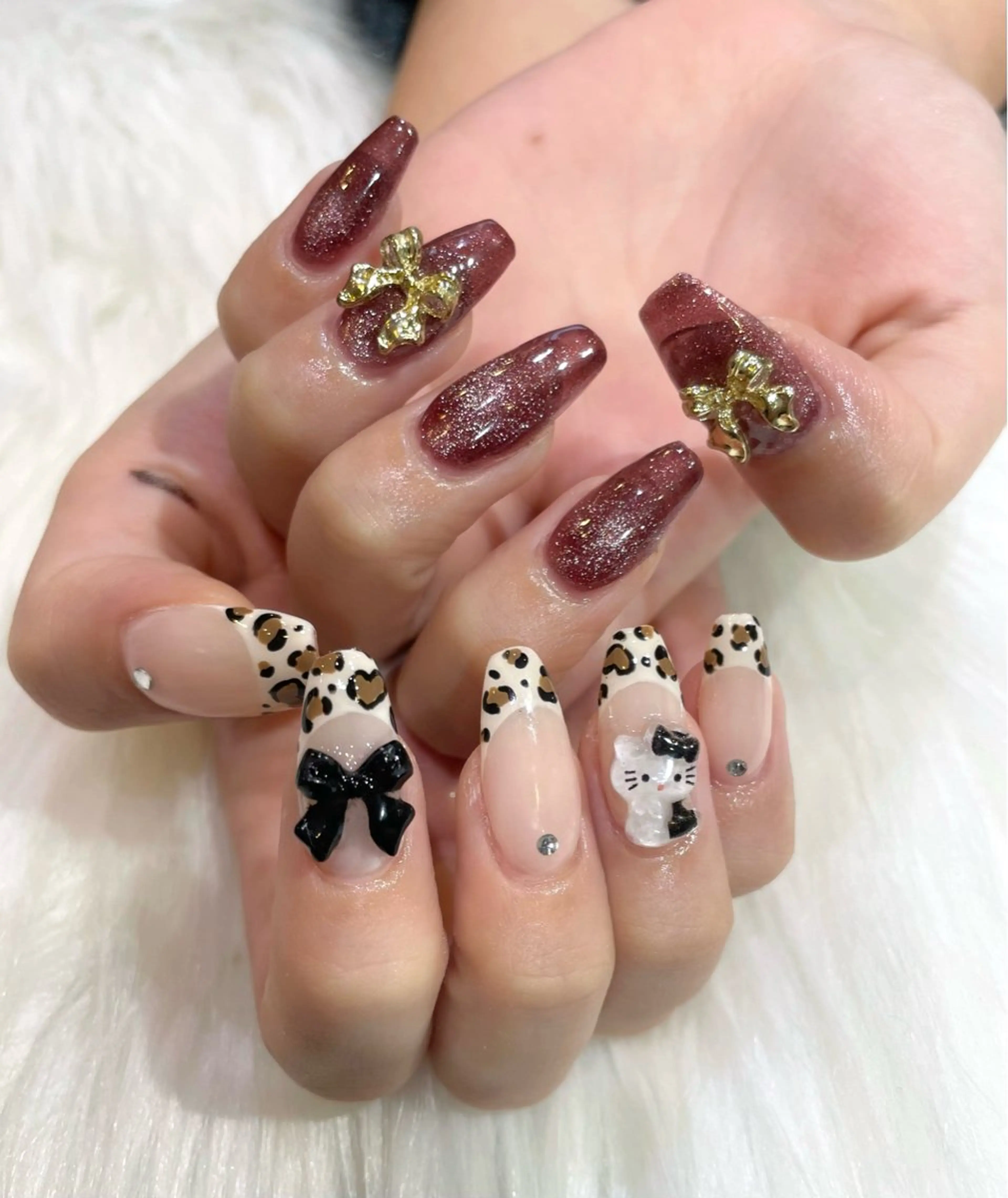 ネイル ボルドー フレンチネイル ハンドネイル jujur HARUKA🌸のネイルデザイン