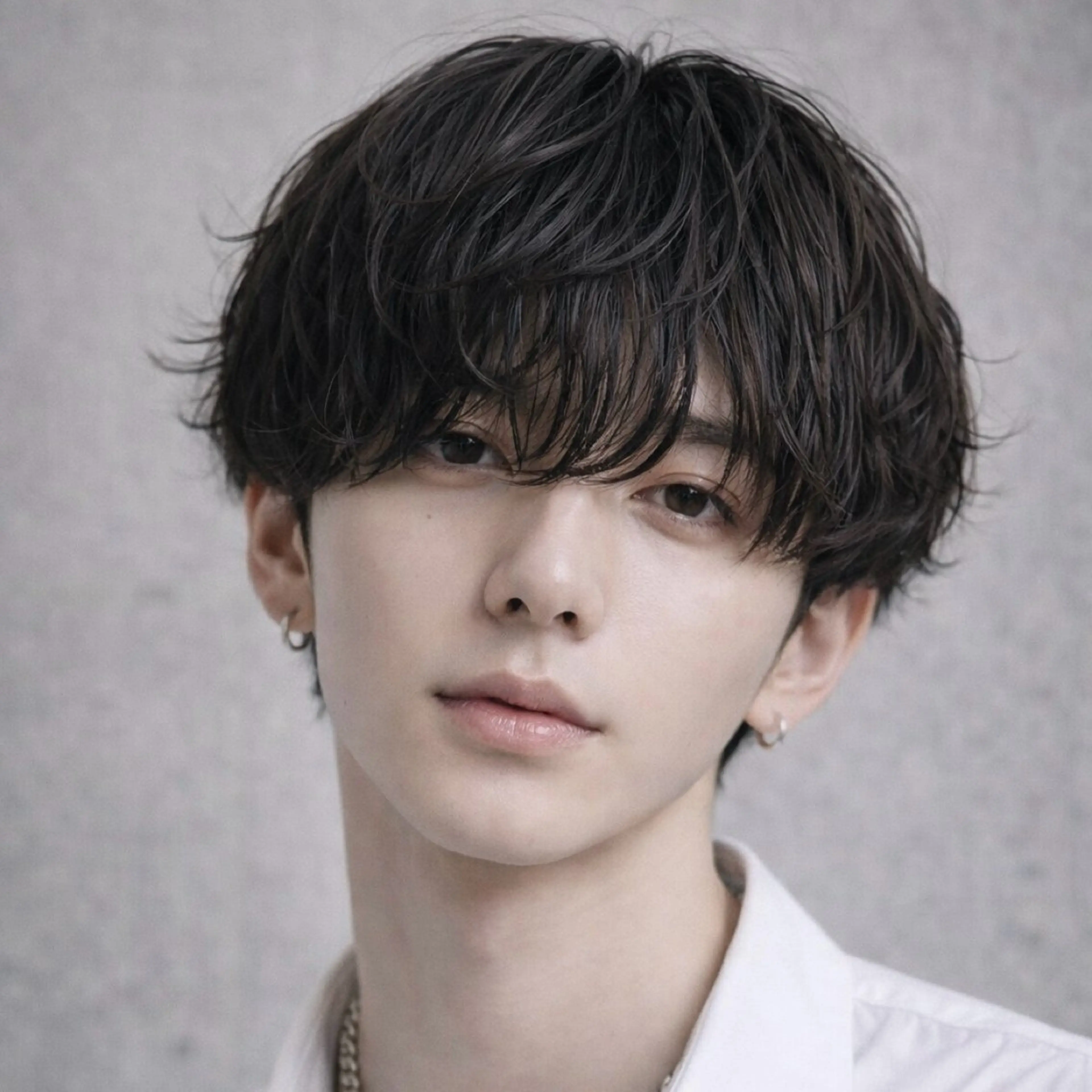 メンズ カット パーマ シャドウ/フェザー ニュアンスヘアメンズのヘアスタイル