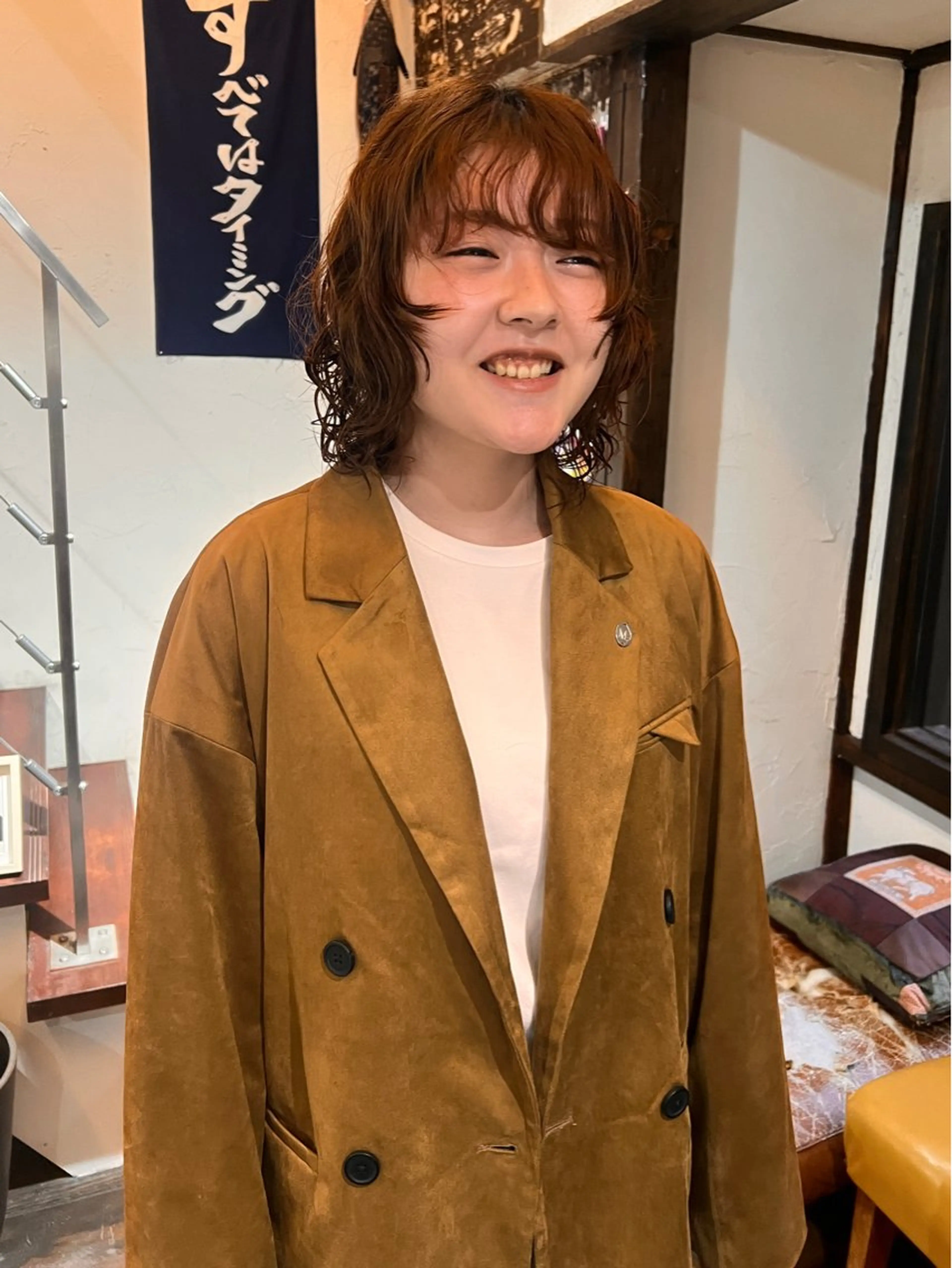 ミディアム パーマ カット パーマ rin&cambio所属・ヒロモト アサカのヘアスタイル