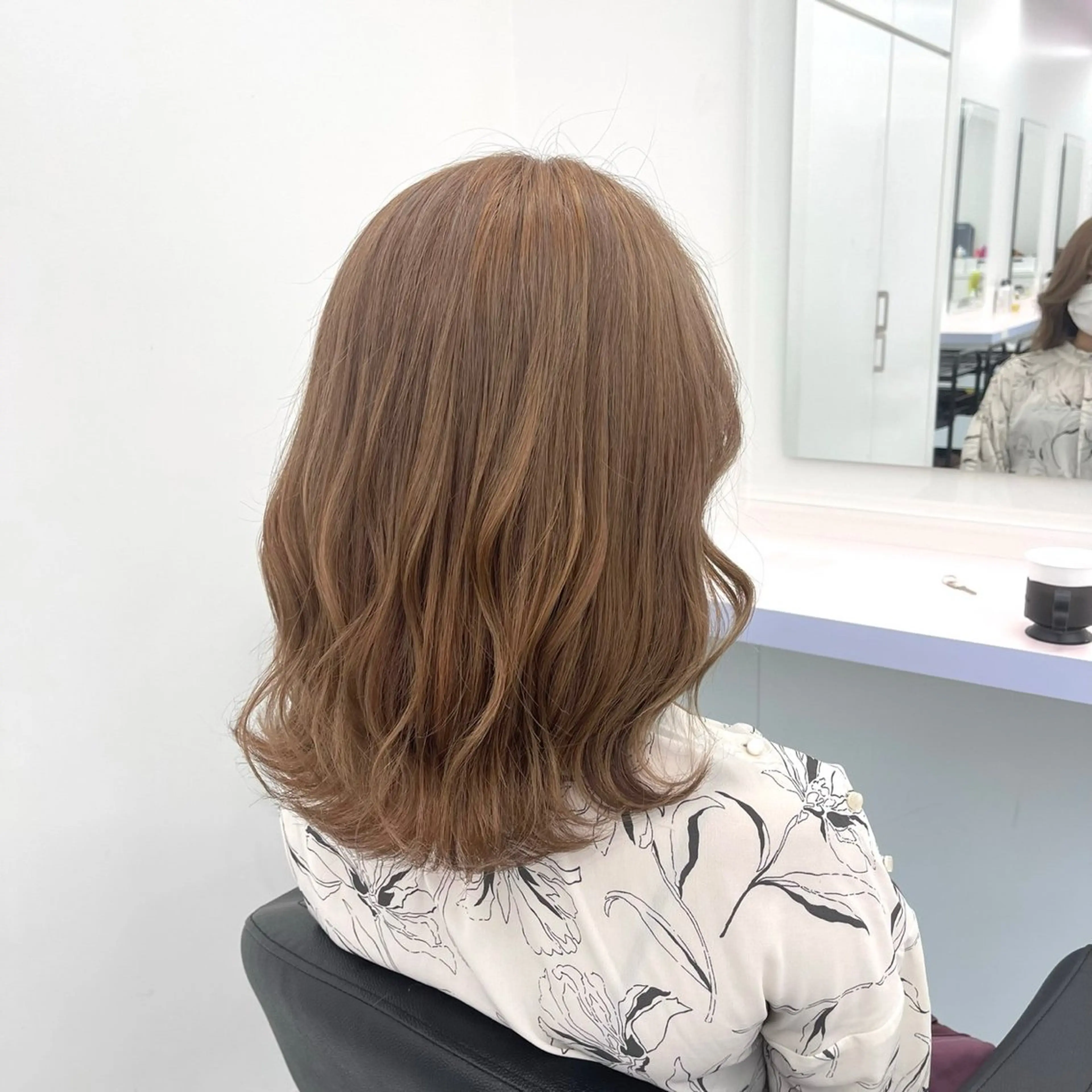 ミディアム カラー パーマ ヘアアレンジ メンズ 🤍透明感カラー🤍 ブリーチ🤍AINEのヘアスタイル