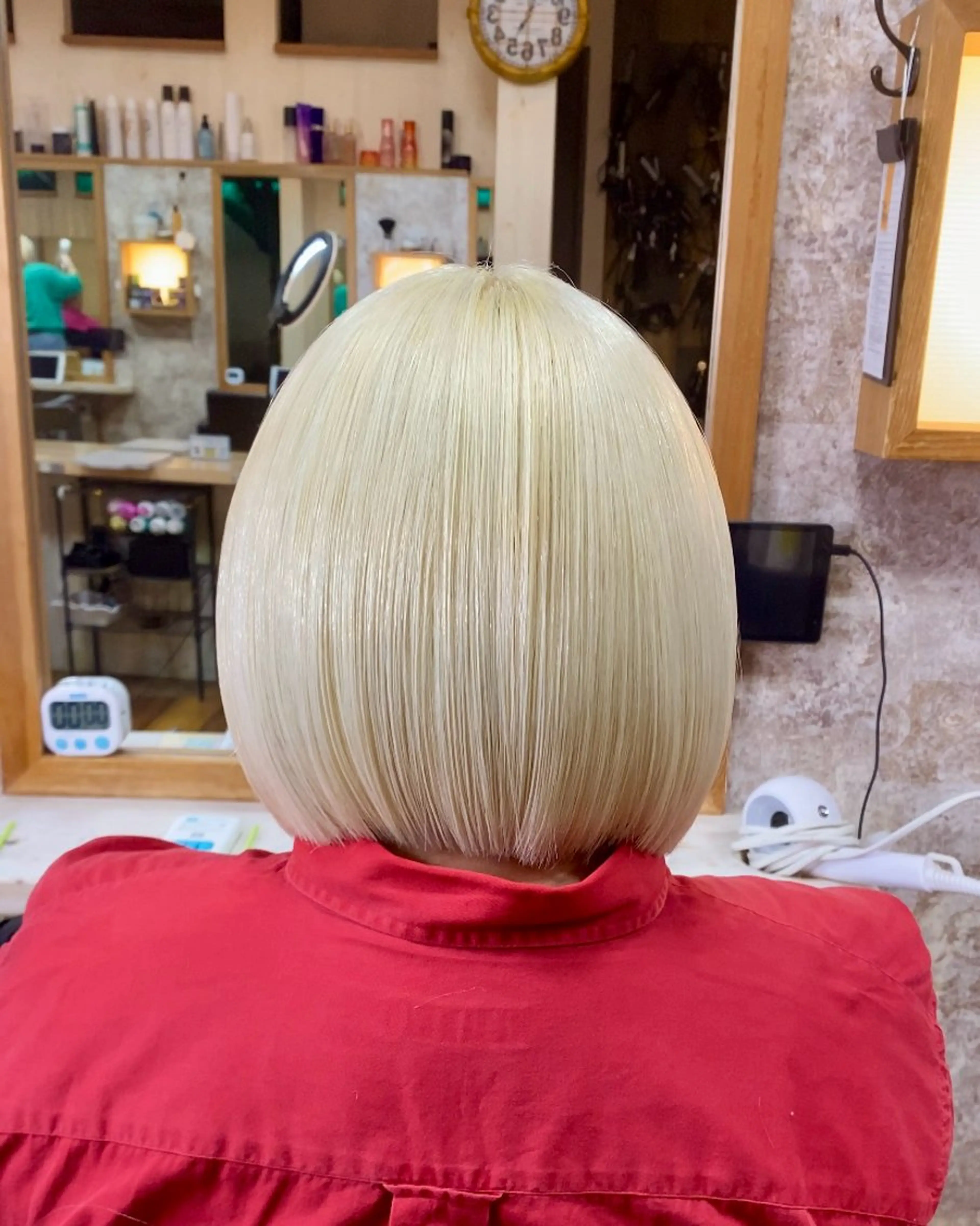 ミディアム YELLOW CORN 金沢文庫所属・【金沢文庫4分】髪質 改善/縮毛矯正アラタのヘアスタイル