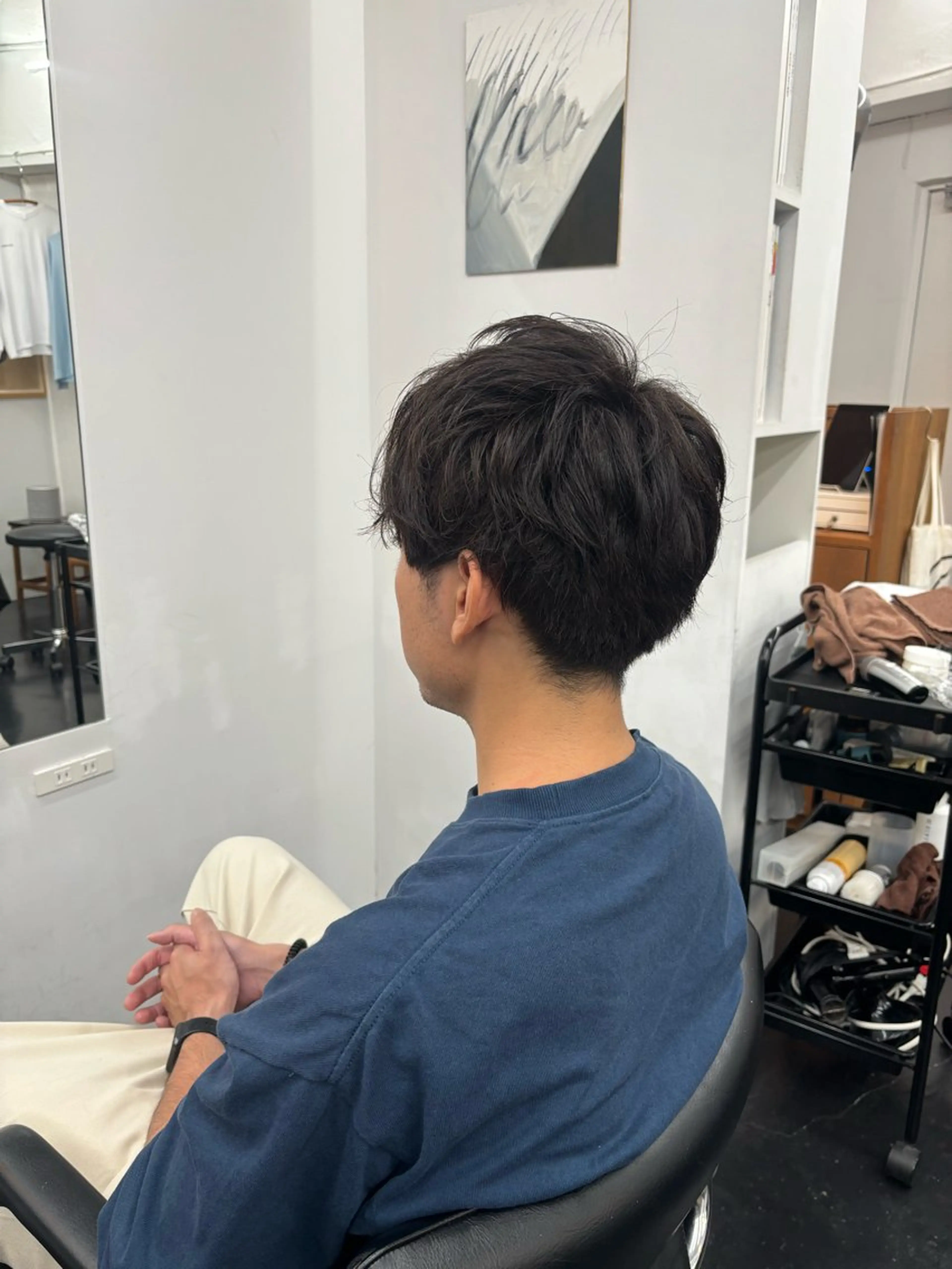 セミロング メンズ カット ヤマザキ アヤメ 【シベルバレー横浜】のヘアスタイル