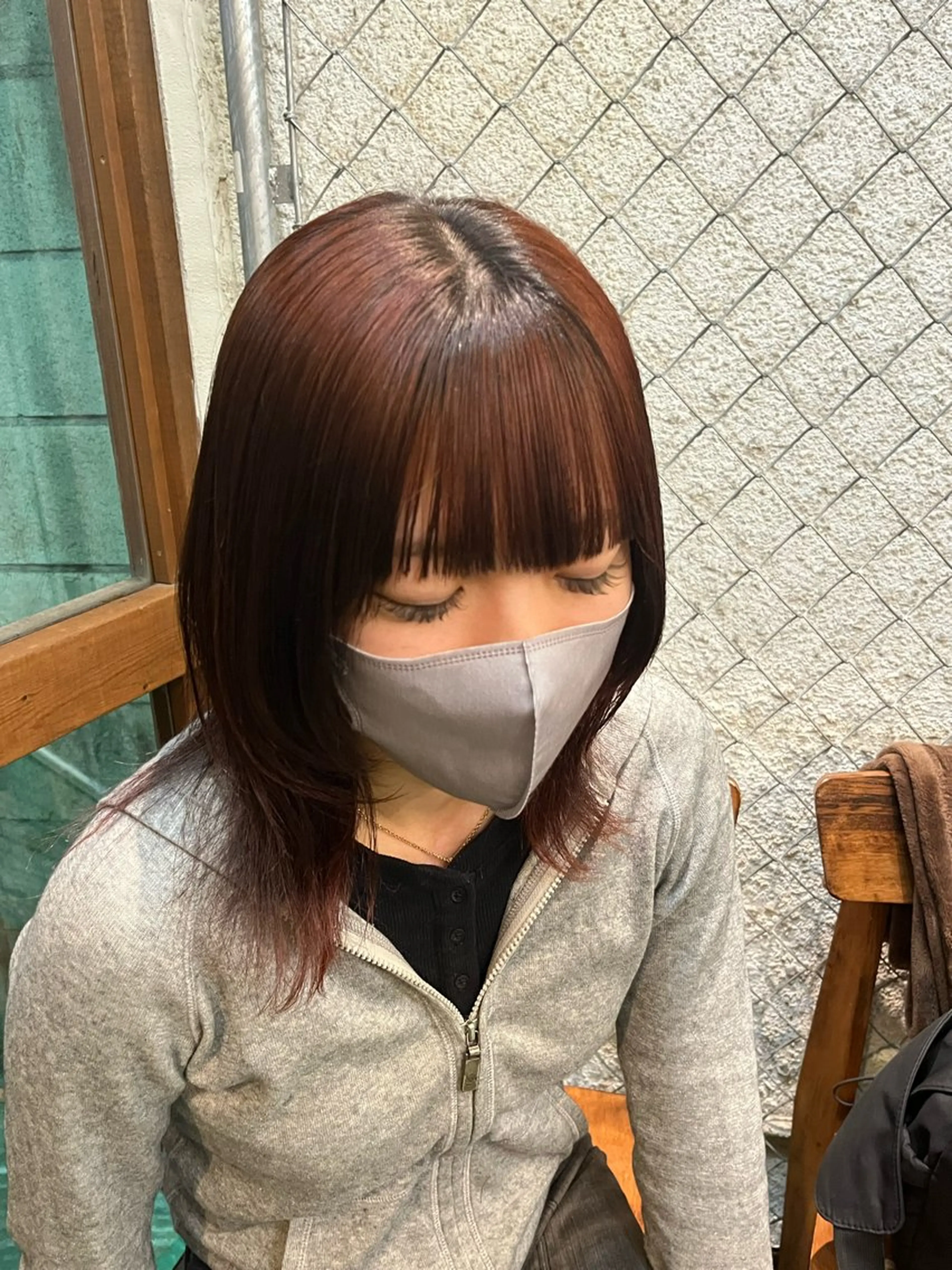 ミディアム カラー ヘアアレンジ ヘアカラー トリートメント 髪質改善・艶カラー・ ボブ・リクト💥のヘアスタイル