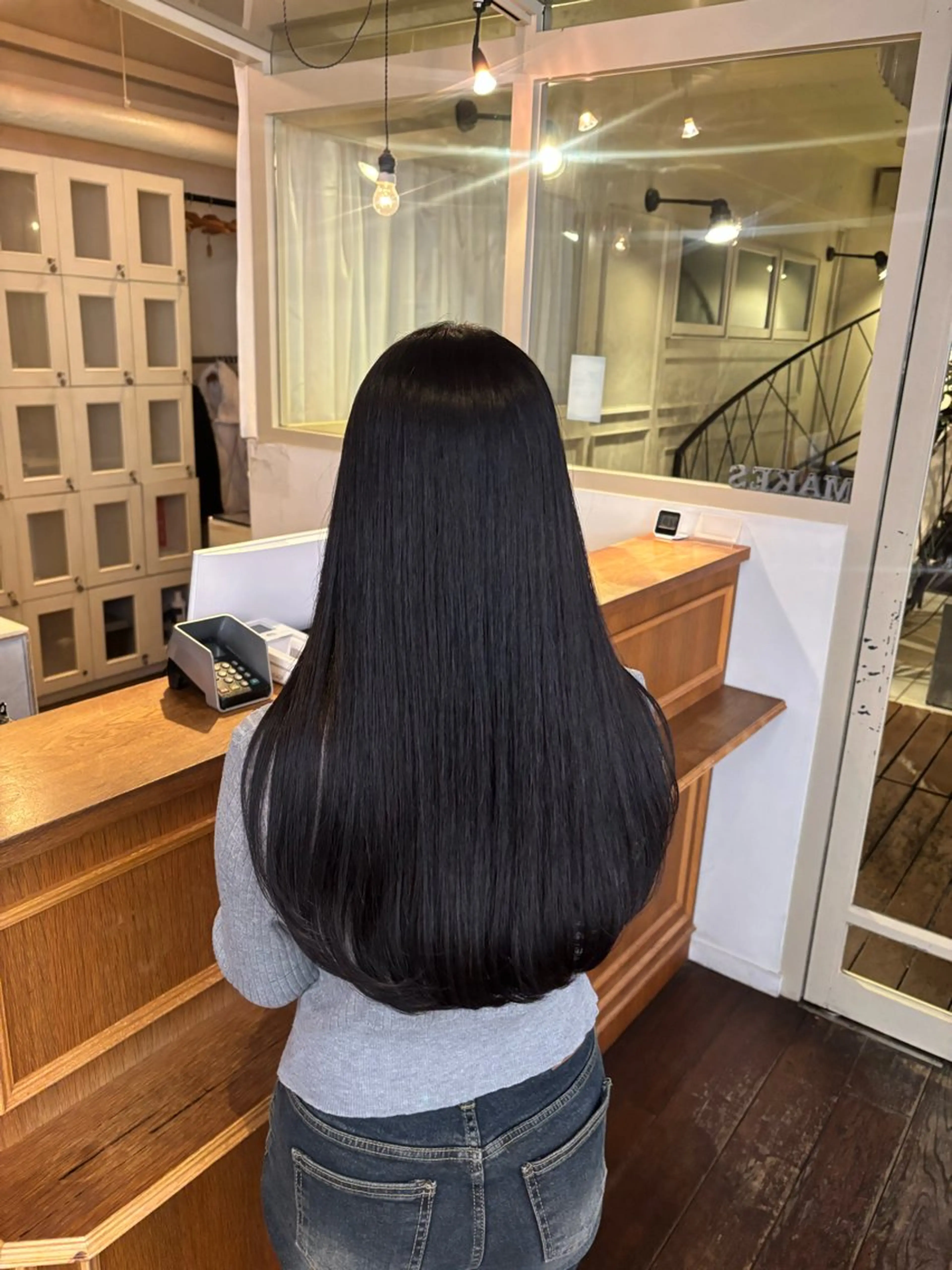 ロング カラー くいた あやなのヘアスタイル