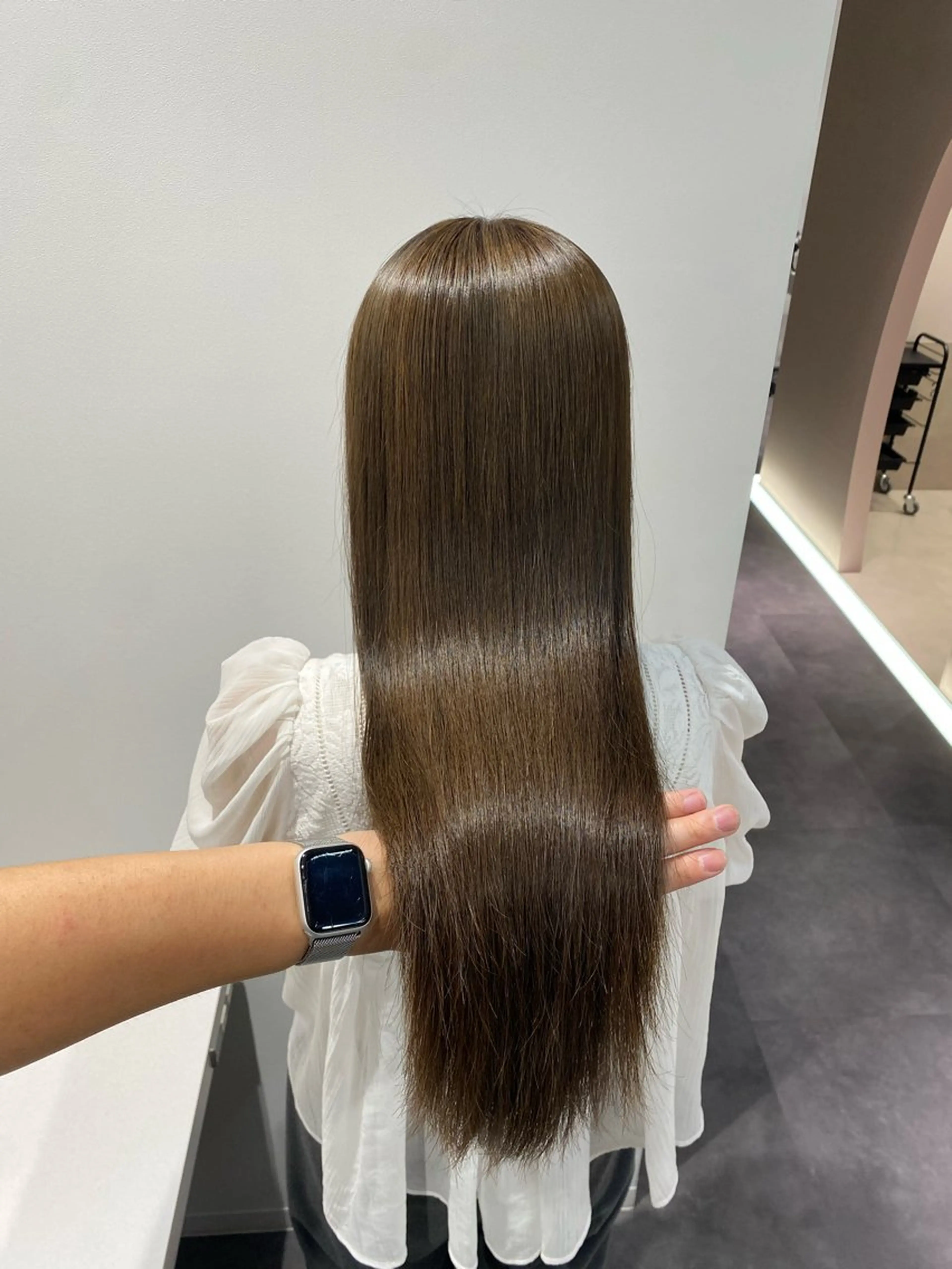 セミロング カラー ベージュカラー オリーブベージュ カット ヘアカラー トリートメント 髪質改善水素TR× レイヤーカット/熊澤のヘアスタイル