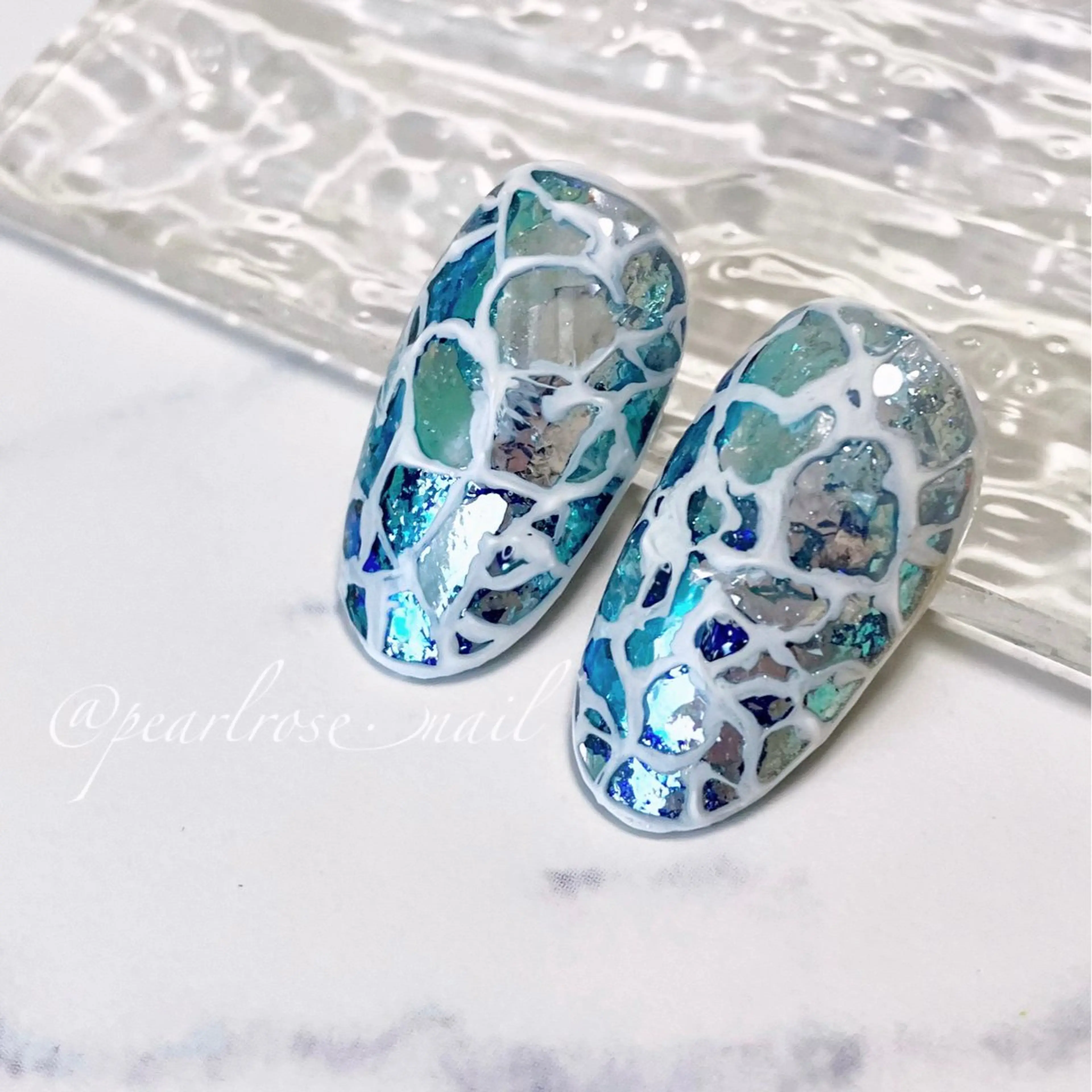 ネイル アートネイル ハンドネイル Beauty salon Ryu・ange所属・PEARL ROSE パールローズのネイルデザイン