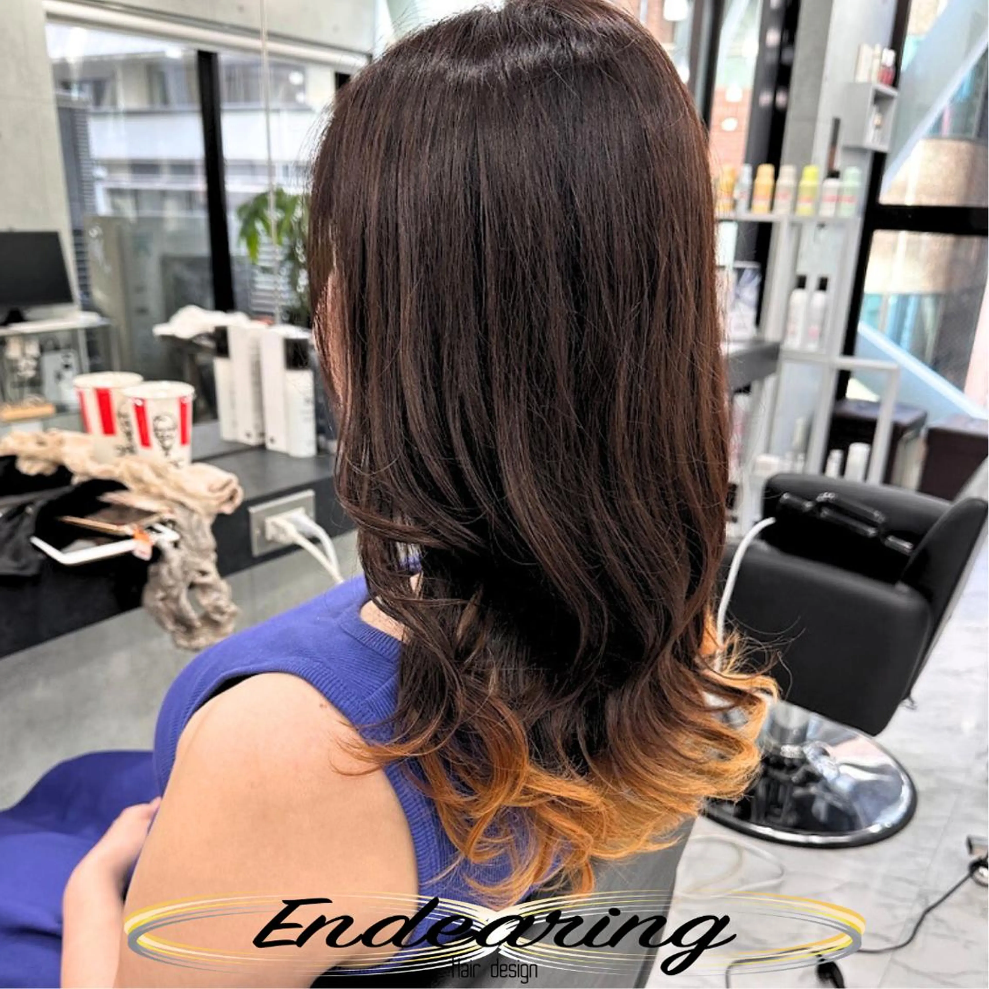 カラー ブリーチ ブロンド ブラウンカラー ダークブラウン ホワイトブロンド カット ヘアカラー トリートメント Endearing 銀座/レイヤーカットのヘアスタイル