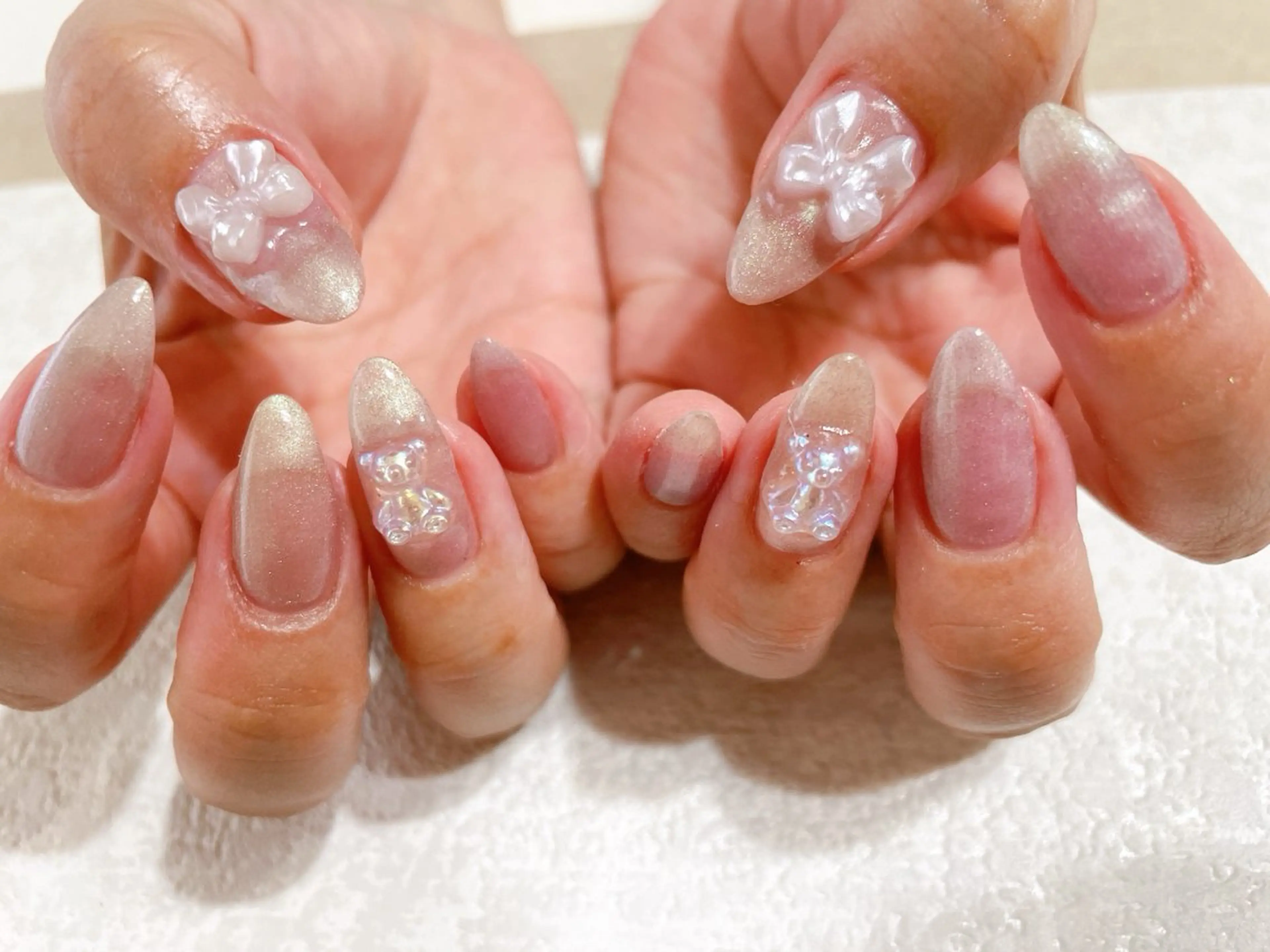 ネイル ジェルネイル 韓国ネイル マグネットネイル パラジェル 冬ネイル kikinail 溝の口のネイルデザイン