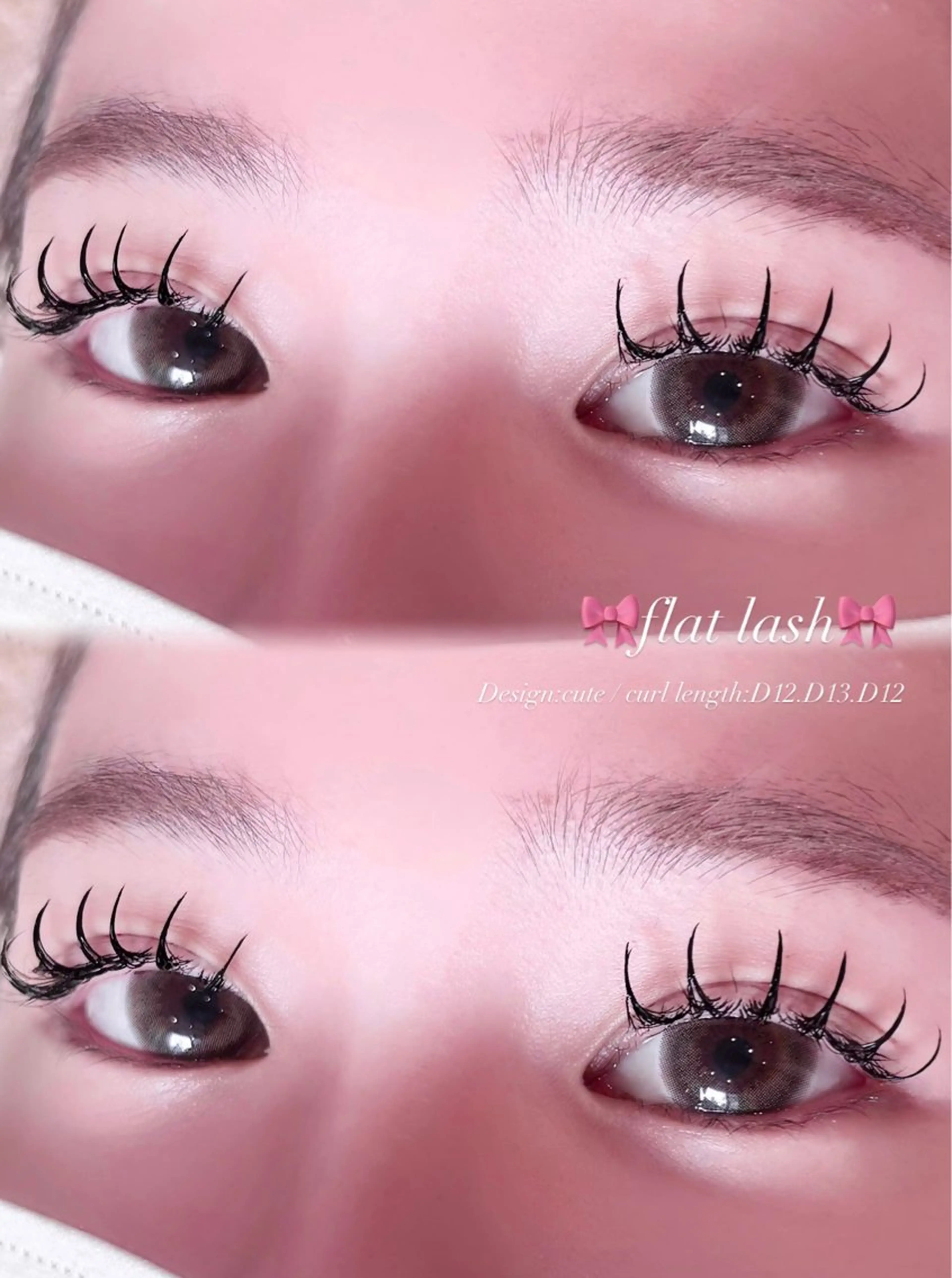 マツエク・マツパ フラットラッシュ マツエク 🎀束感/バインド/ 𝐑𝐔𝐀🎀♡のマツエク・マツパデザイン