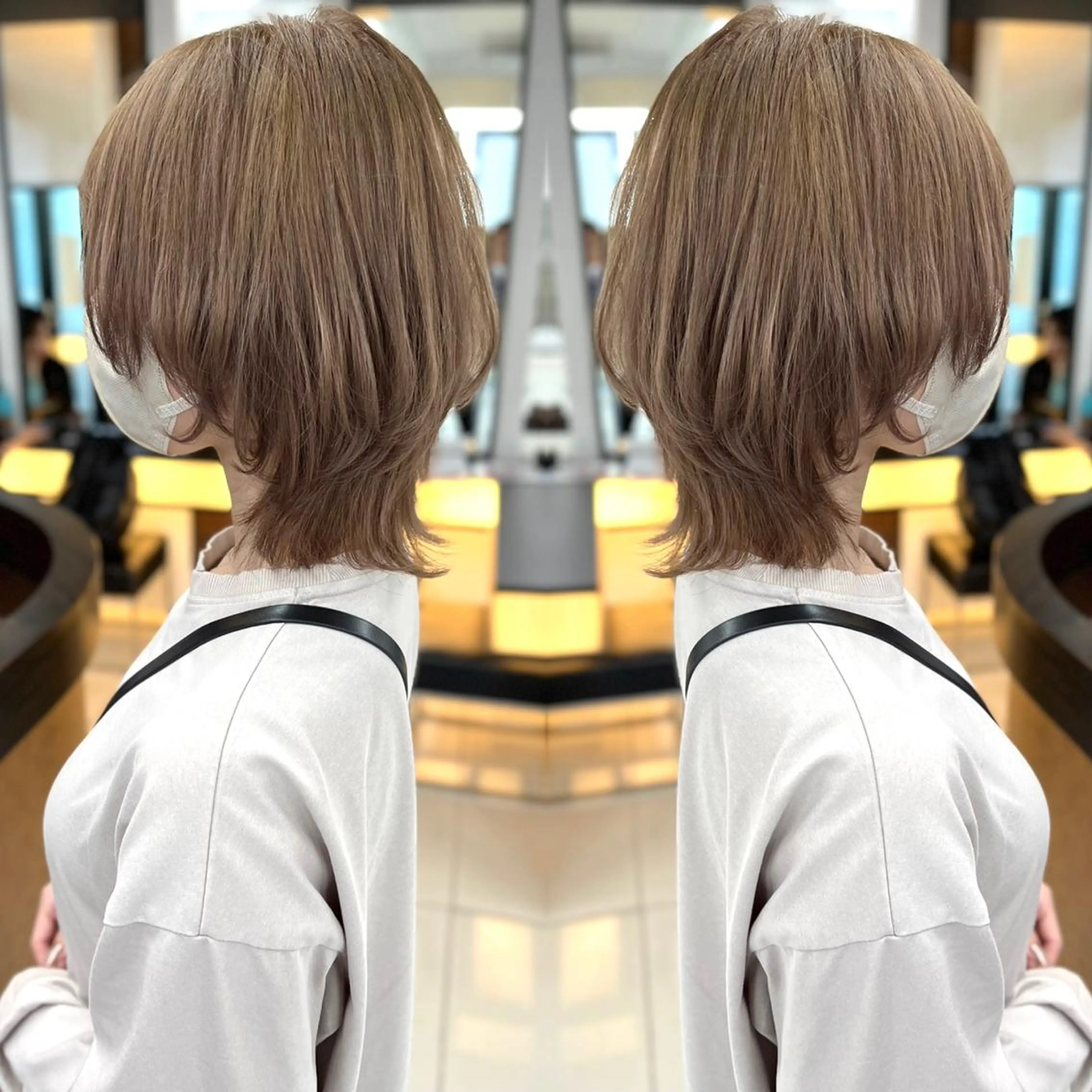 ショート カラー レイヤーカット 似合わせカット ウルフカット ウルフレイヤー BOOTH share salon所属・ハタケヤマヨシキ ／BOOTHのヘアスタイル