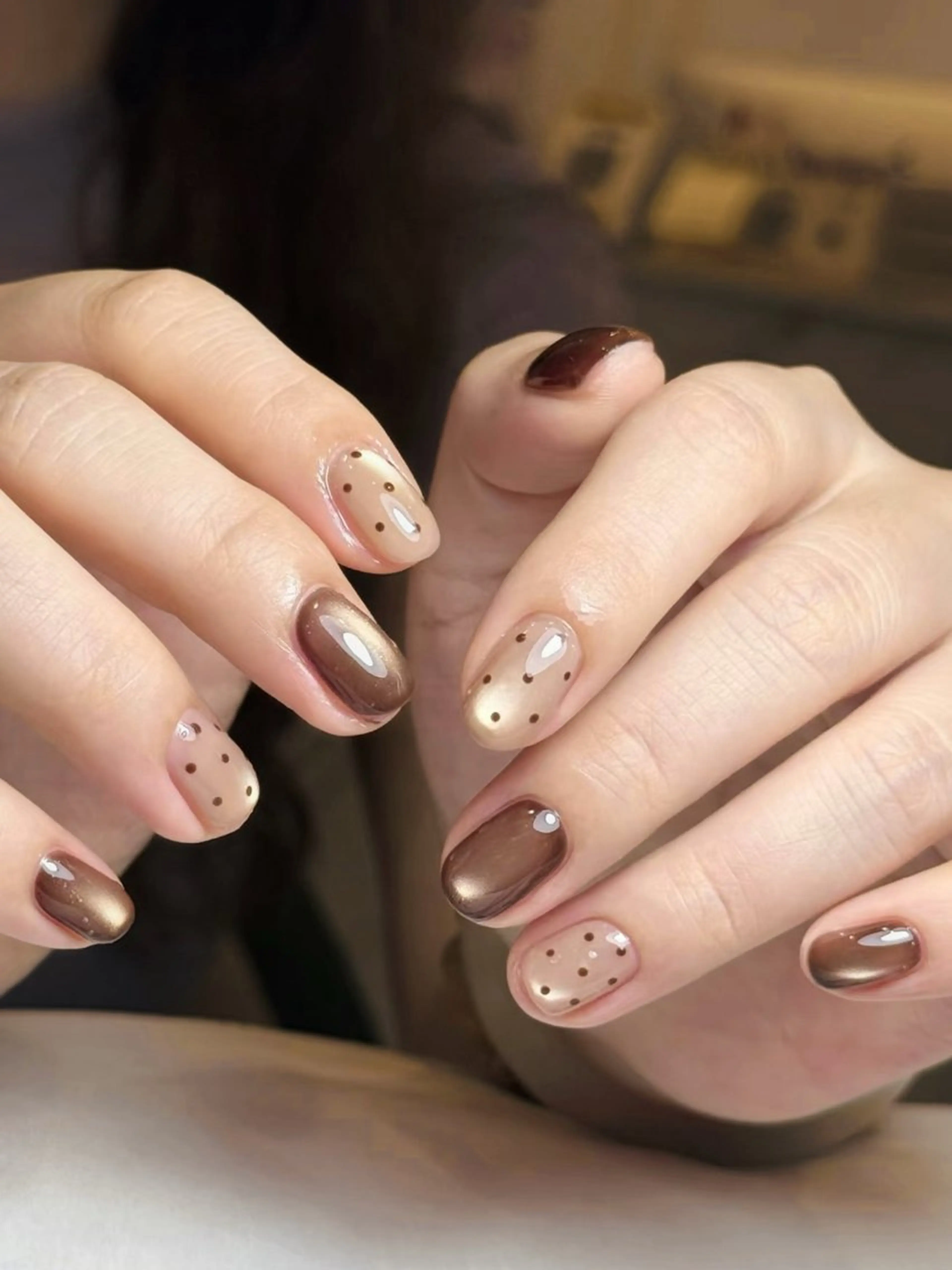 自爪「2種ジェル➕シンプルドットアート」の写真