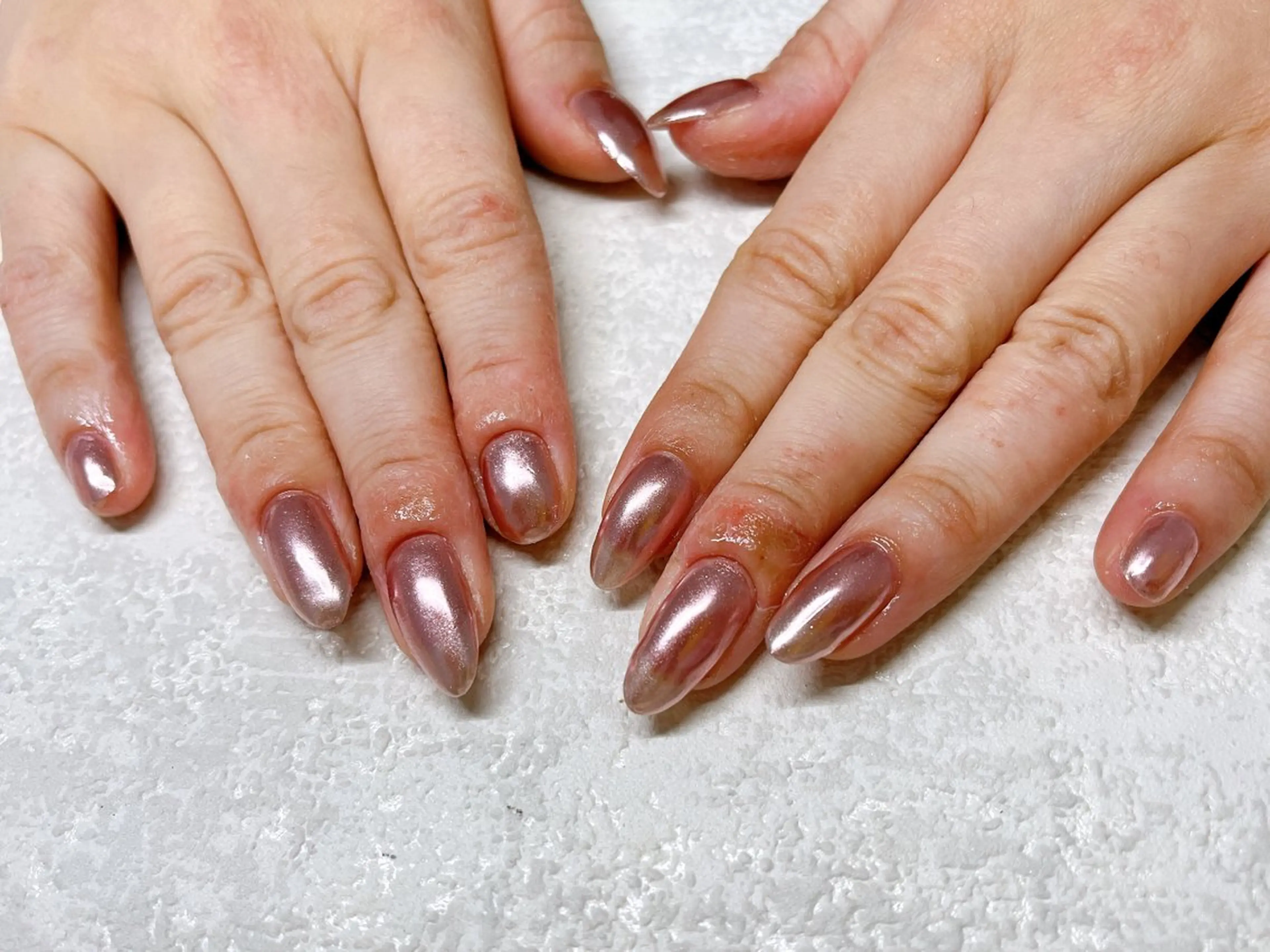 ネイル オーロラネイル フットネイル フレンチネイル ジェルネイル 韓国ネイル ハンドネイル Mogu nail 二子玉川のネイルデザイン