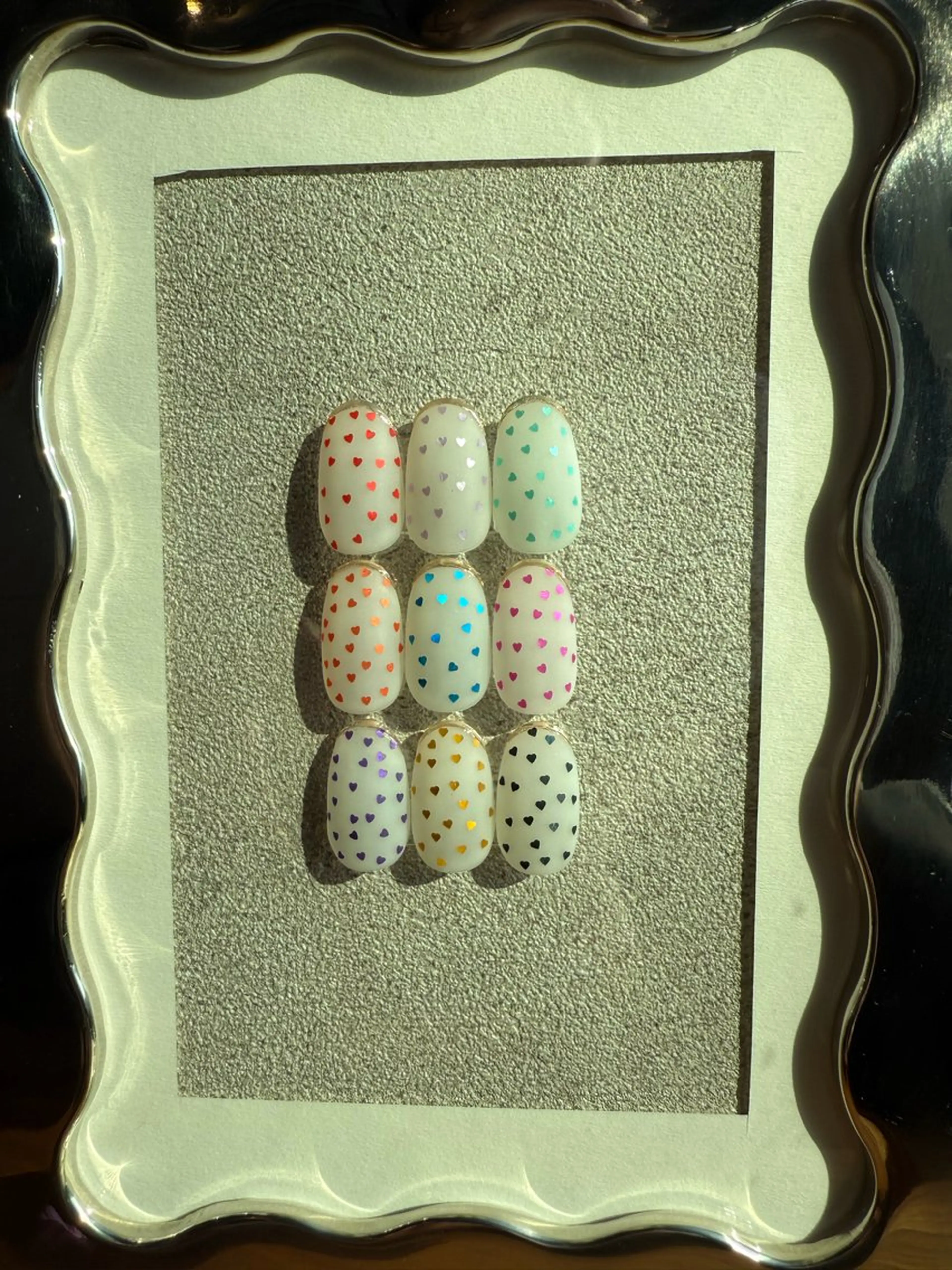 ネイル ハート 春ネイル ハンドネイル Quesera. nail  yuuのネイルデザイン